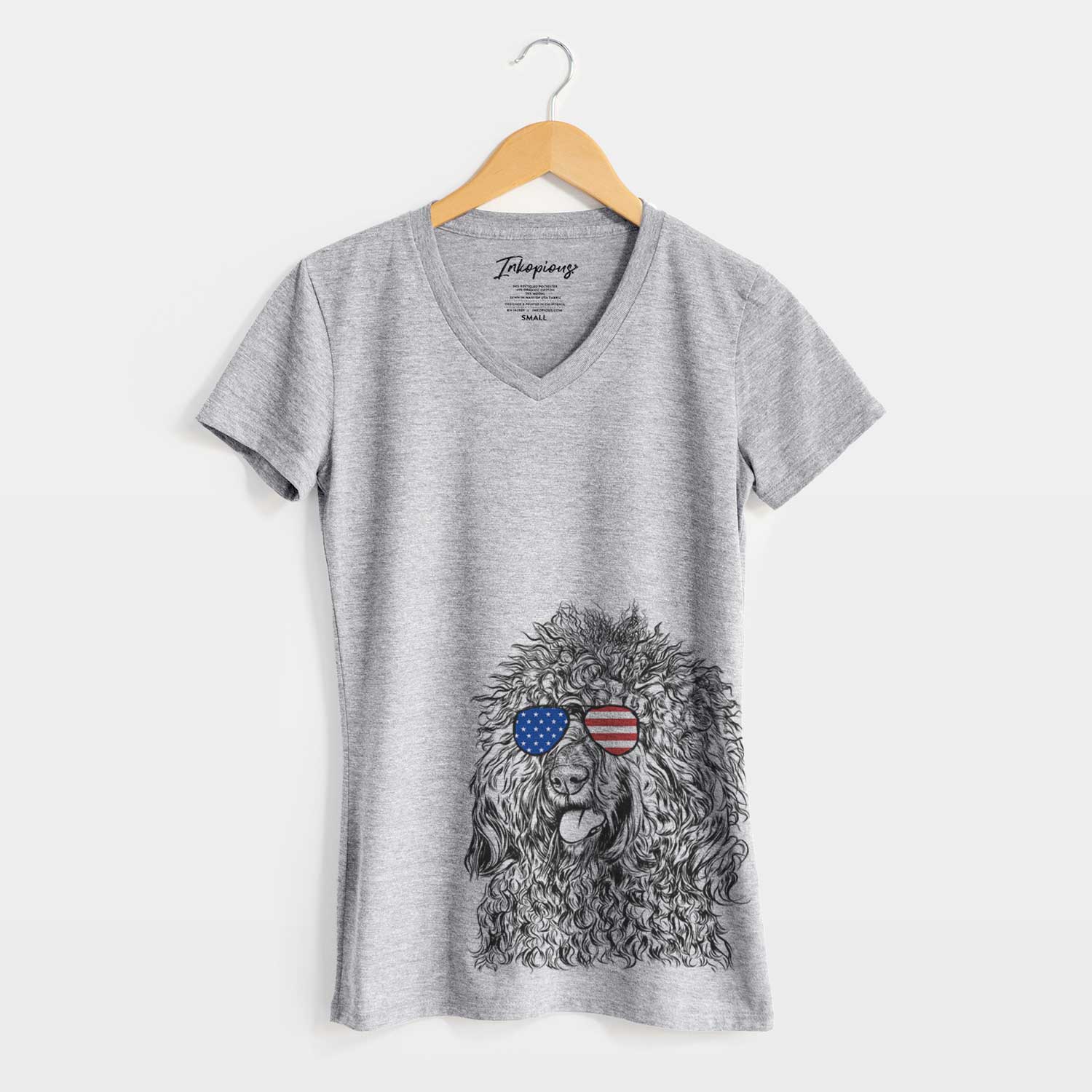 USA Babs the Barbet - Women's Perfect V-neck Shirt