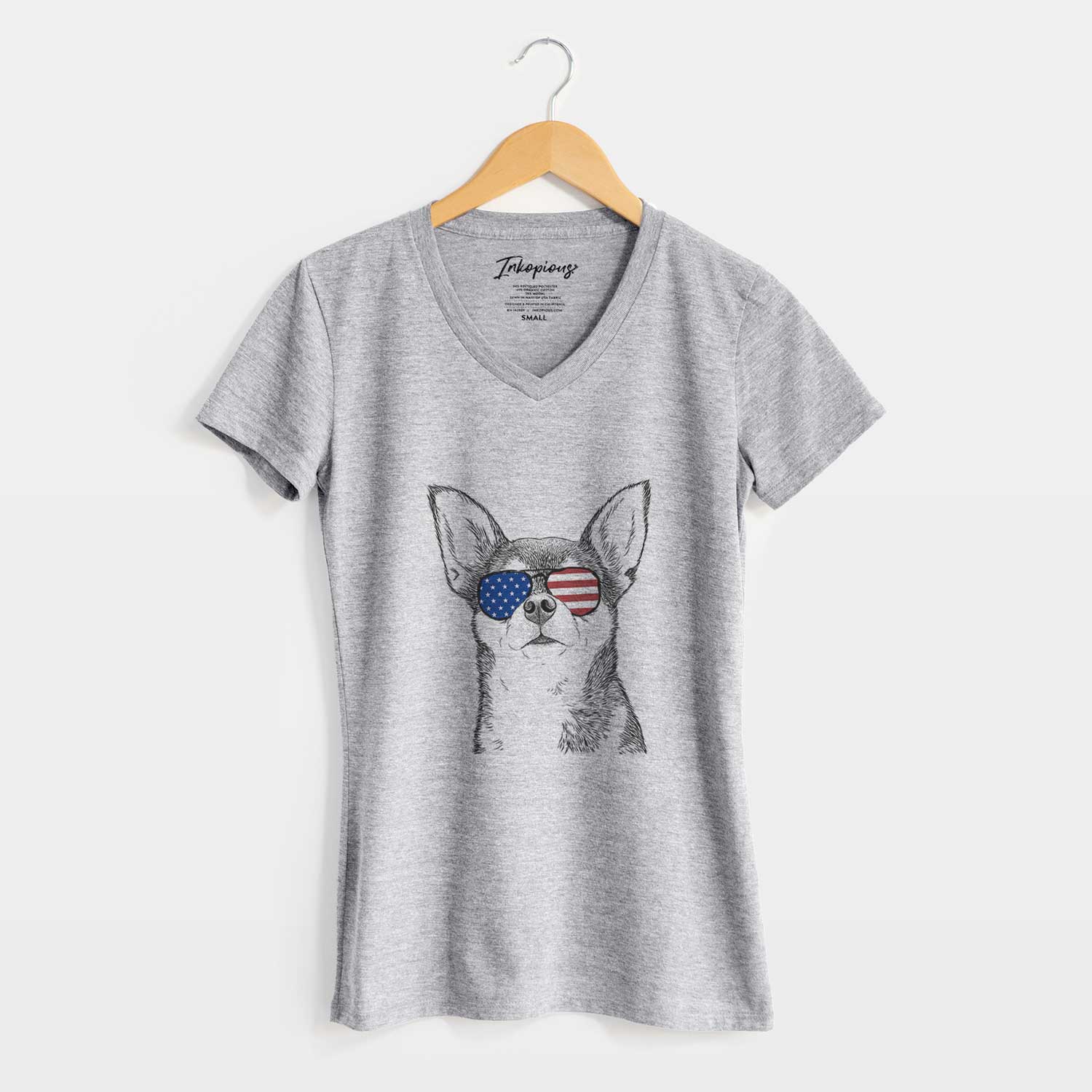 USA Baby the Chihuahua - Women's Perfect V-neck Shirt