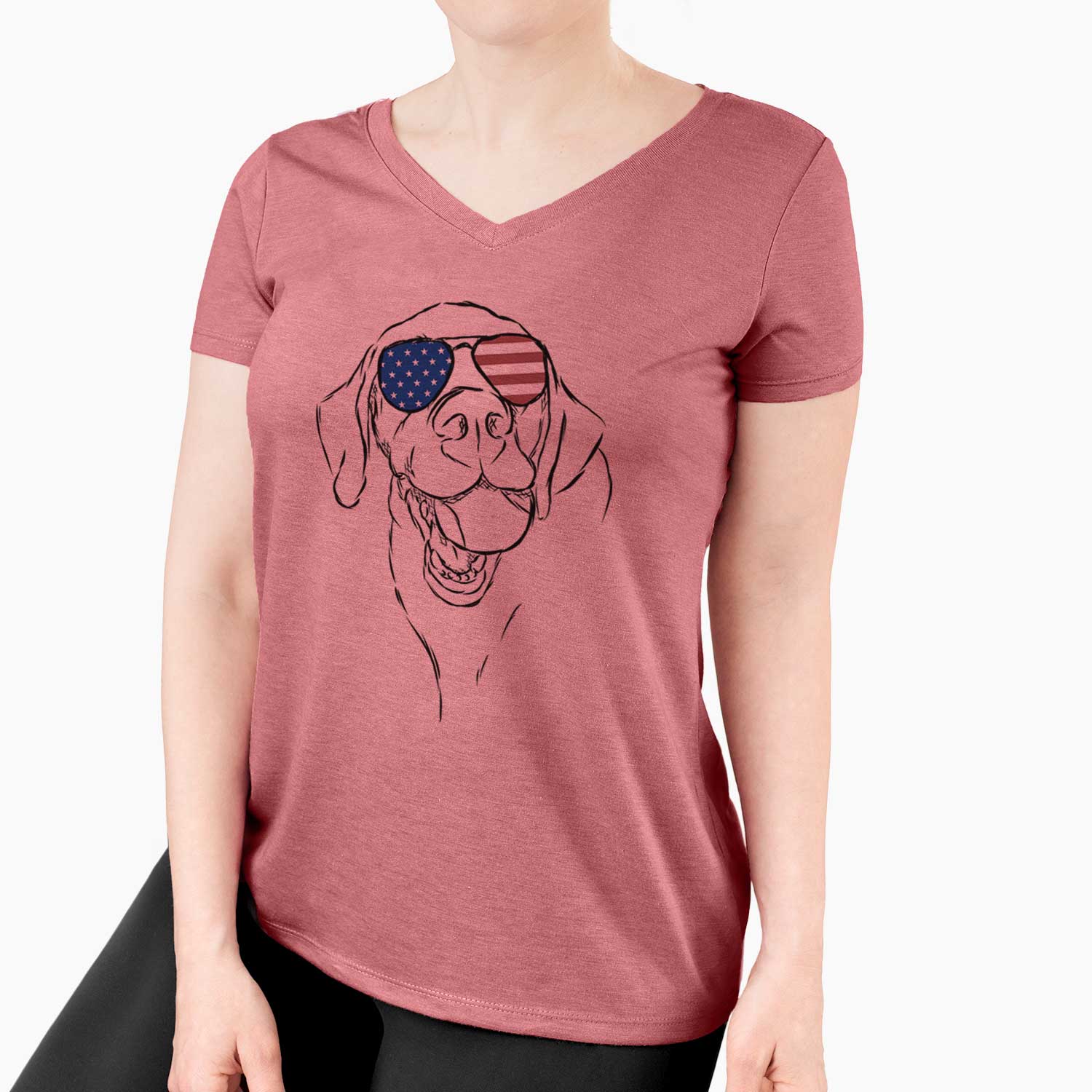 USA Bailey the Labrador Retriever - Women's Perfect V-neck Shirt