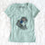 USA Bailey the Long Haired Dachshund - Women's Perfect V-neck Shirt