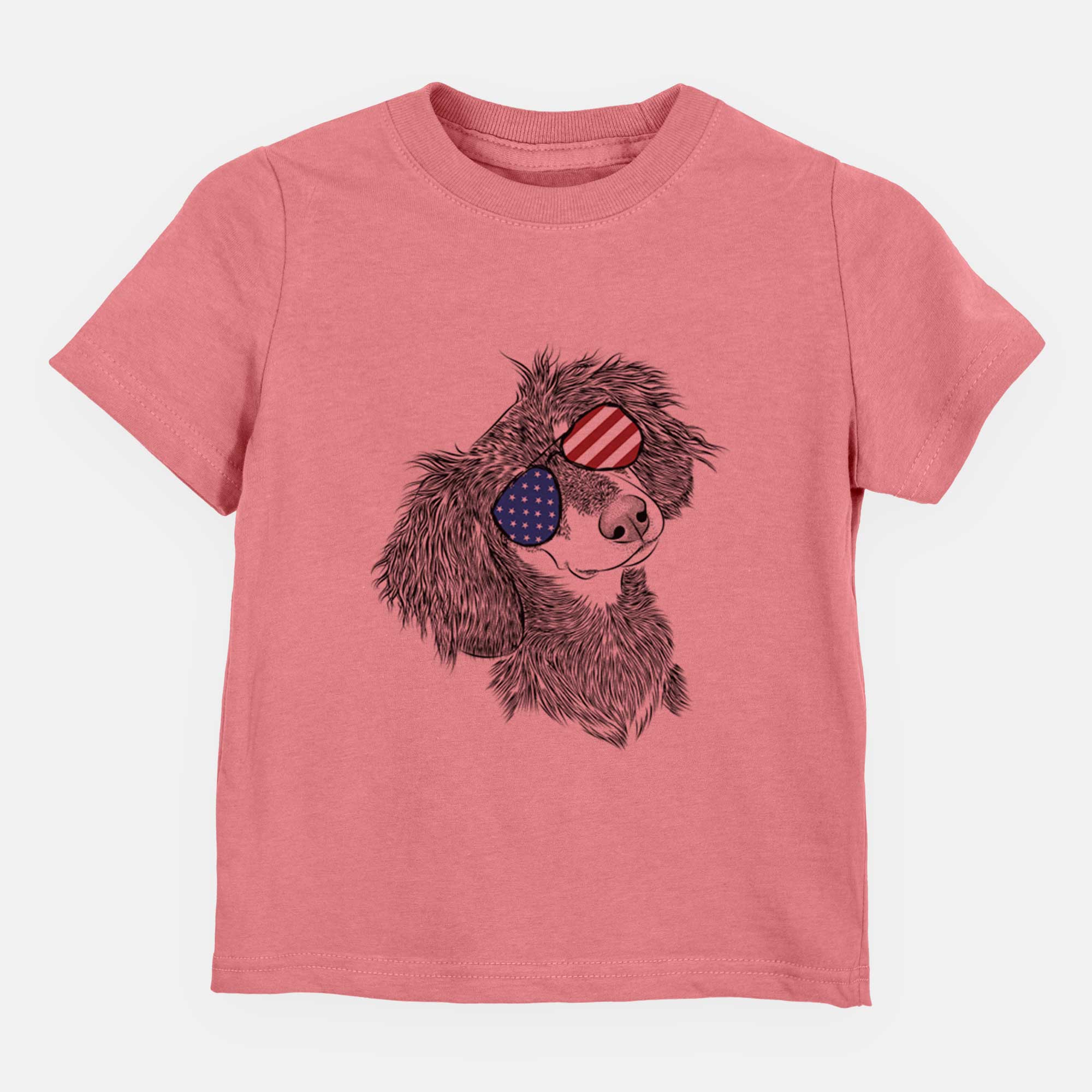 USA Bailey the Long Haired Dachshund - Kids/Youth/Toddler Shirt