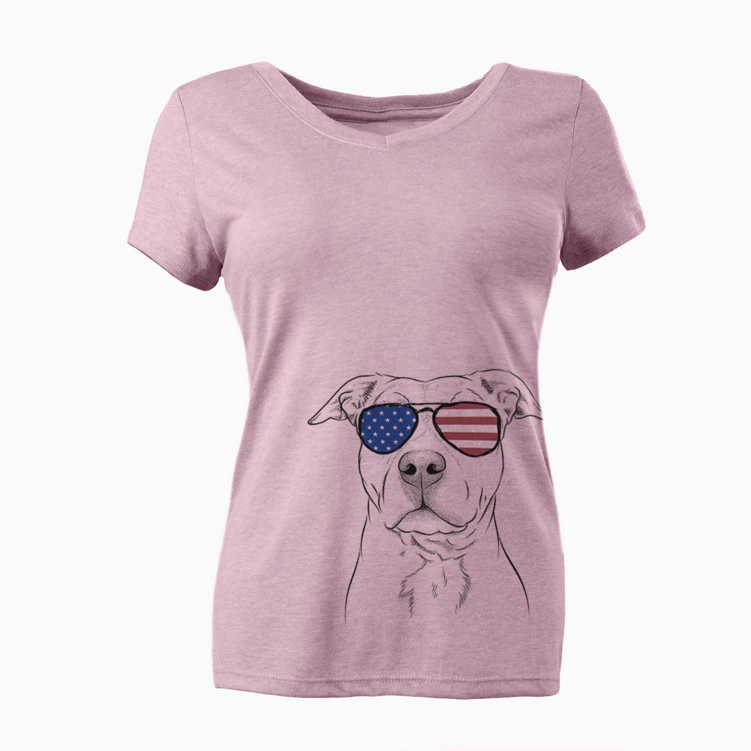 USA Bailey the American Staffordshire Terrier - Women's Perfect V-neck Shirt