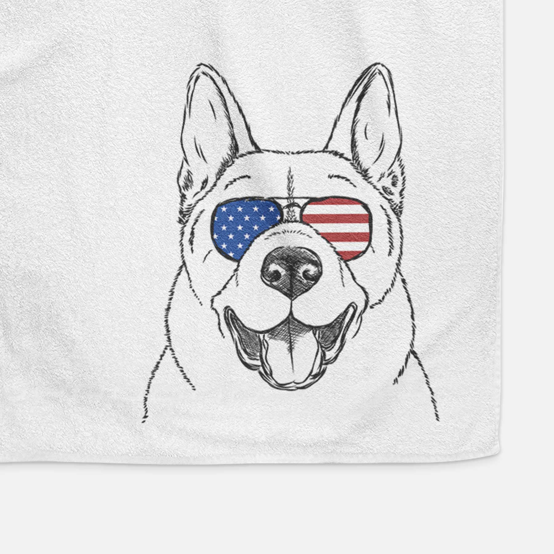 Baku the Akita Decorative Hand Towel