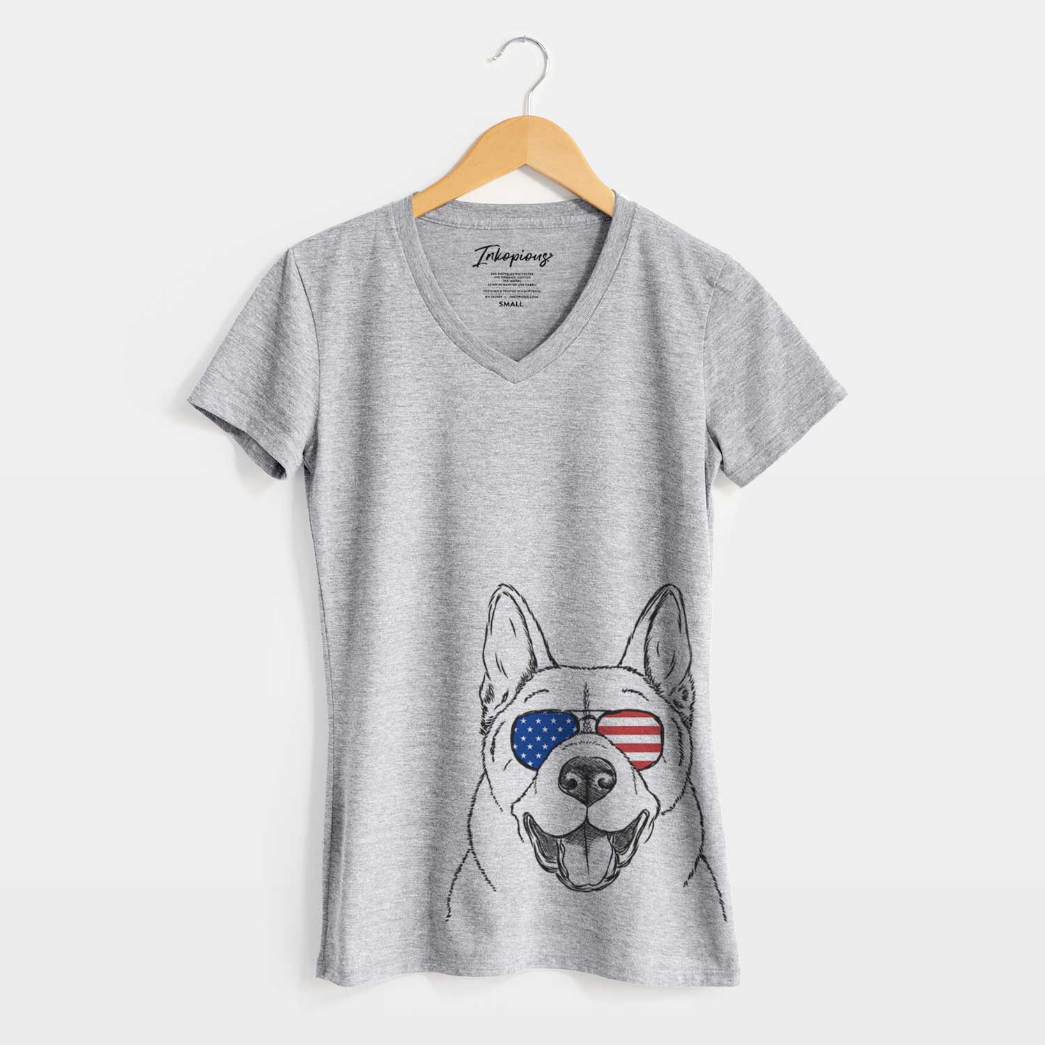 USA Baku the Akita - Women's Perfect V-neck Shirt