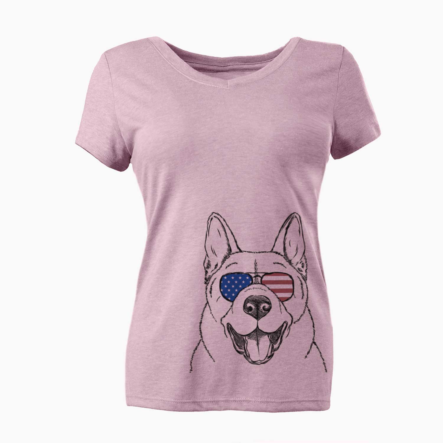 USA Baku the Akita - Women's Perfect V-neck Shirt