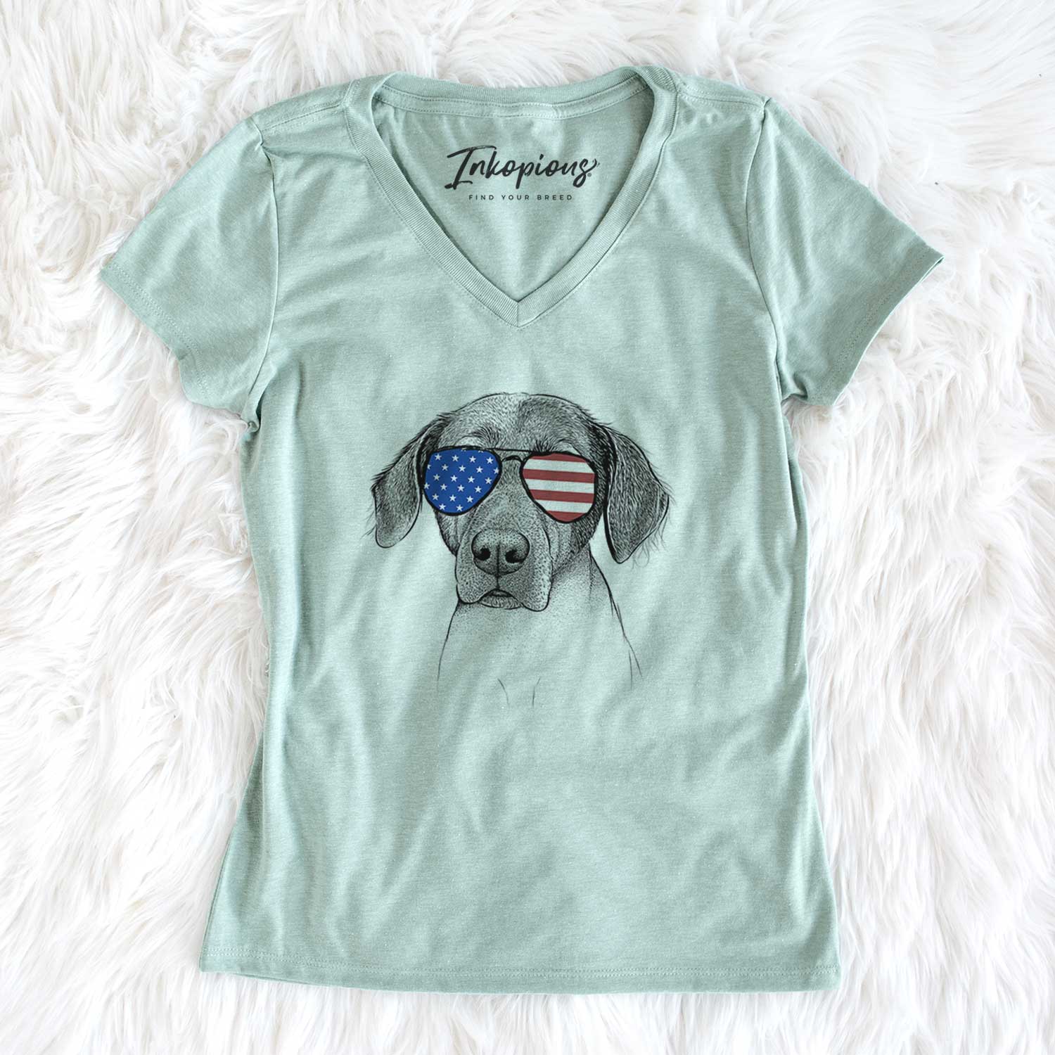 USA Baldwin the Mixed Breed - Women's Perfect V-neck Shirt