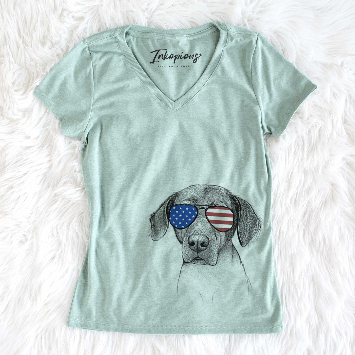 USA Baldwin the Mixed Breed - Women's Perfect V-neck Shirt