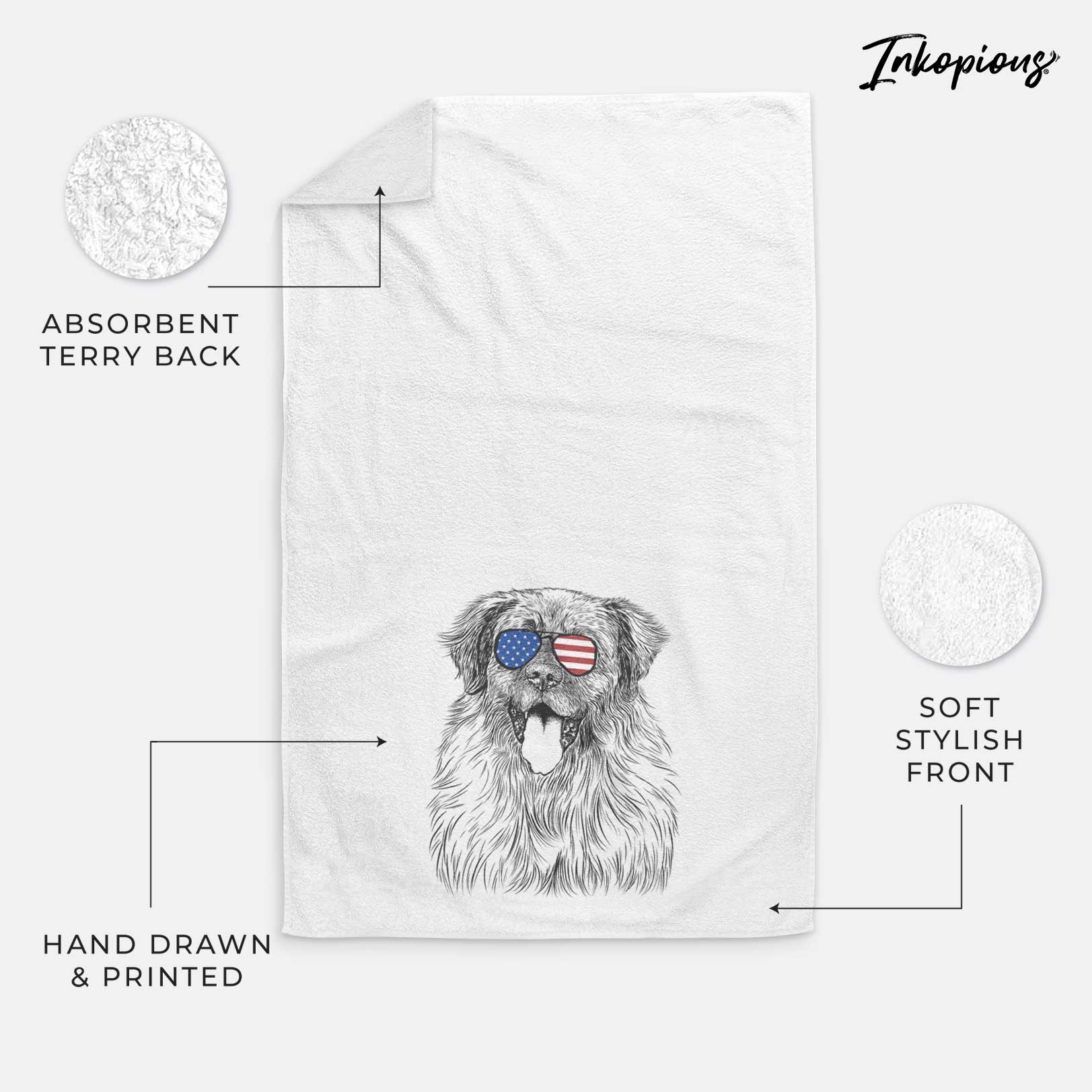 Bamboo the Leonberger Decorative Hand Towel