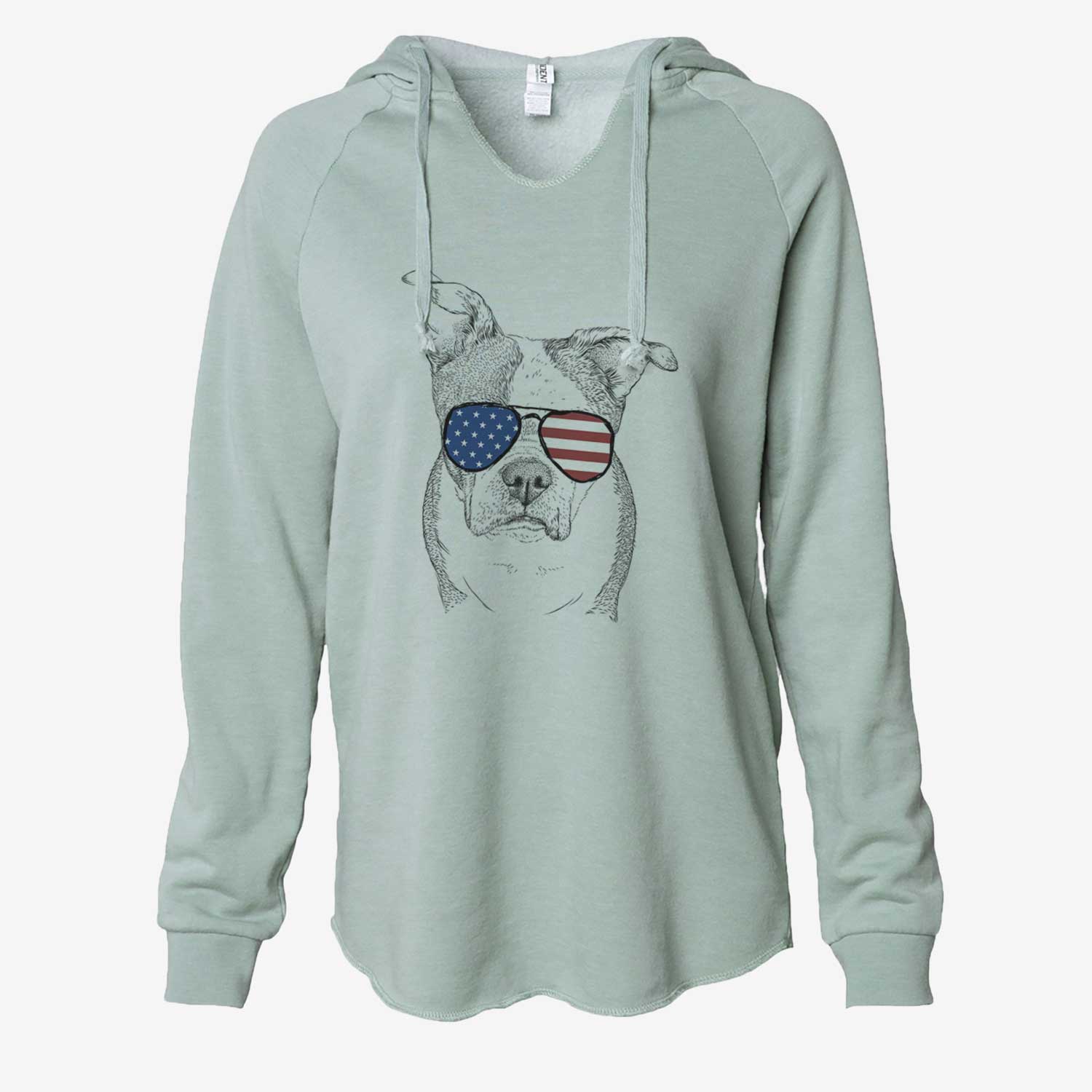 USA Bandit the Boston Terrier - Cali Wave Hooded Sweatshirt
