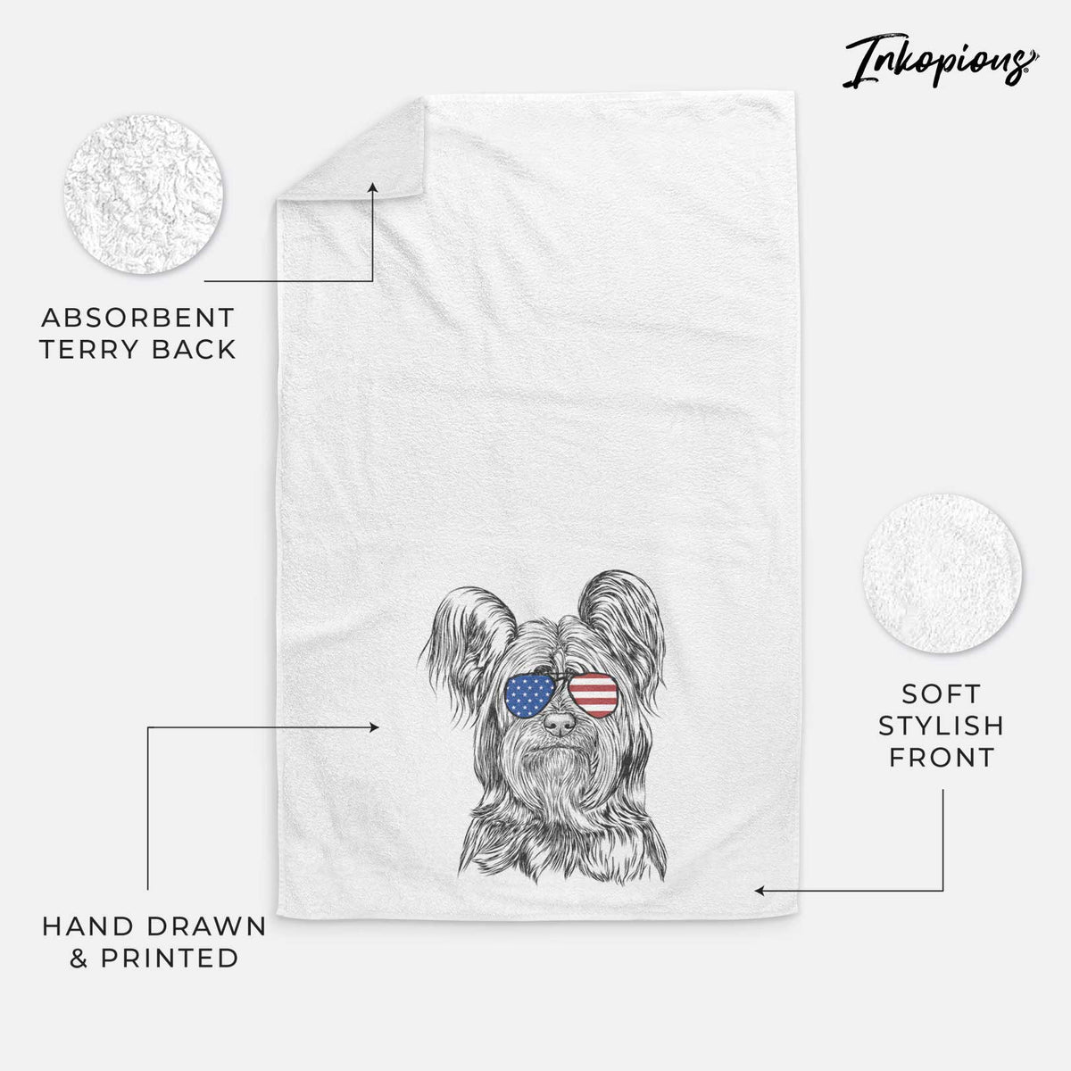 Bandit the Skye Terrier Decorative Hand Towel