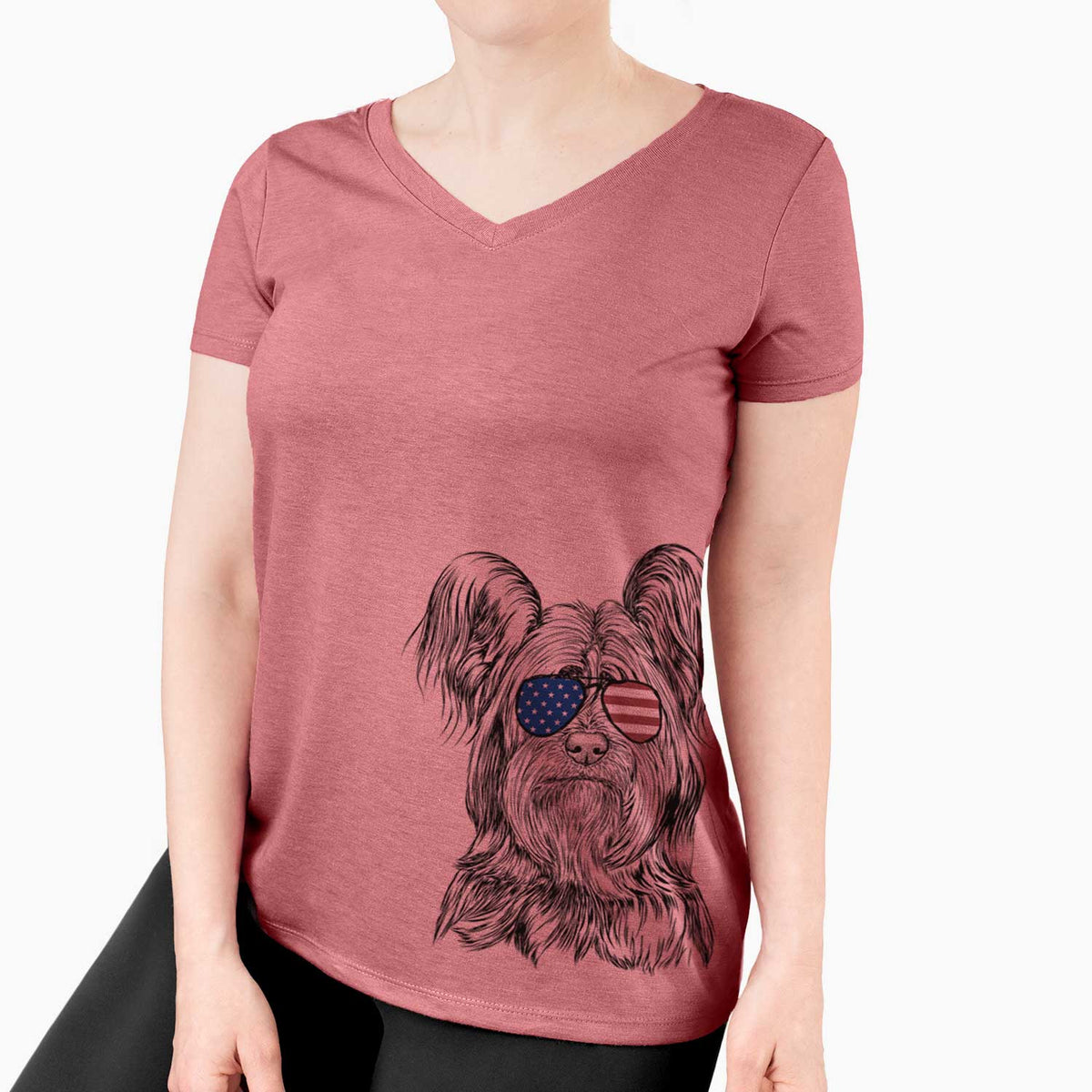 USA Bandit the Skye Terrier - Women's Perfect V-neck Shirt