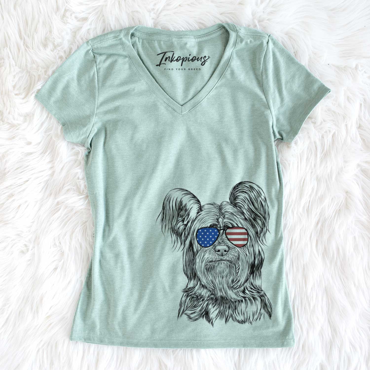 USA Bandit the Skye Terrier - Women's Perfect V-neck Shirt