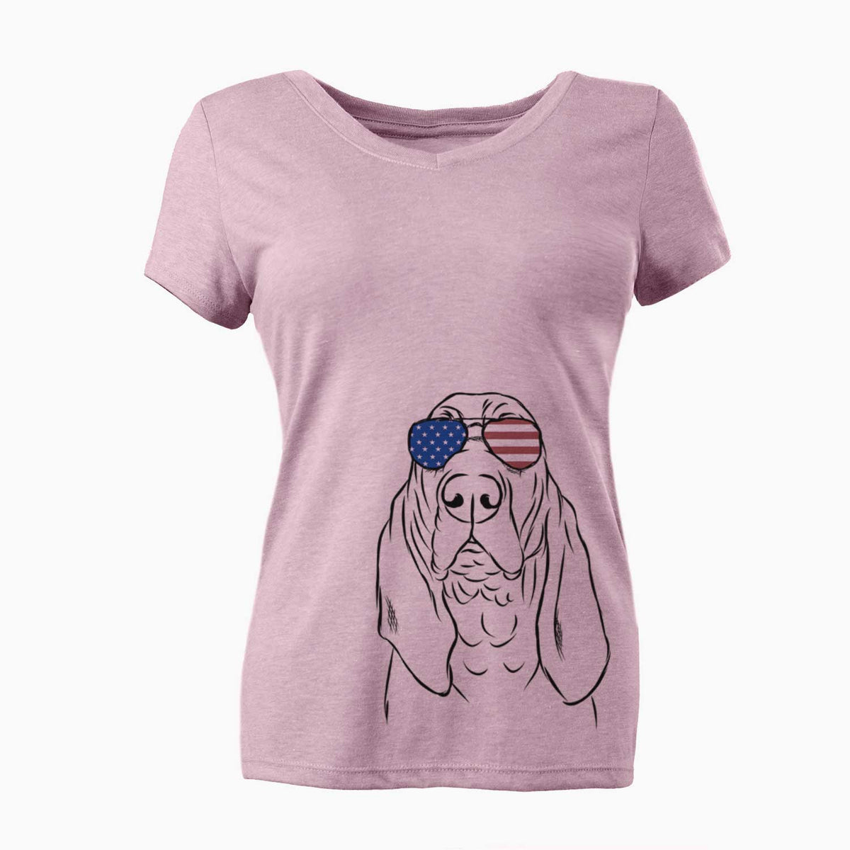 USA Baron the Bloodhound - Women's Perfect V-neck Shirt