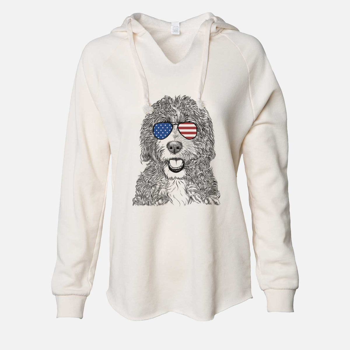 USA Bash the Bernedoodle - Cali Wave Hooded Sweatshirt