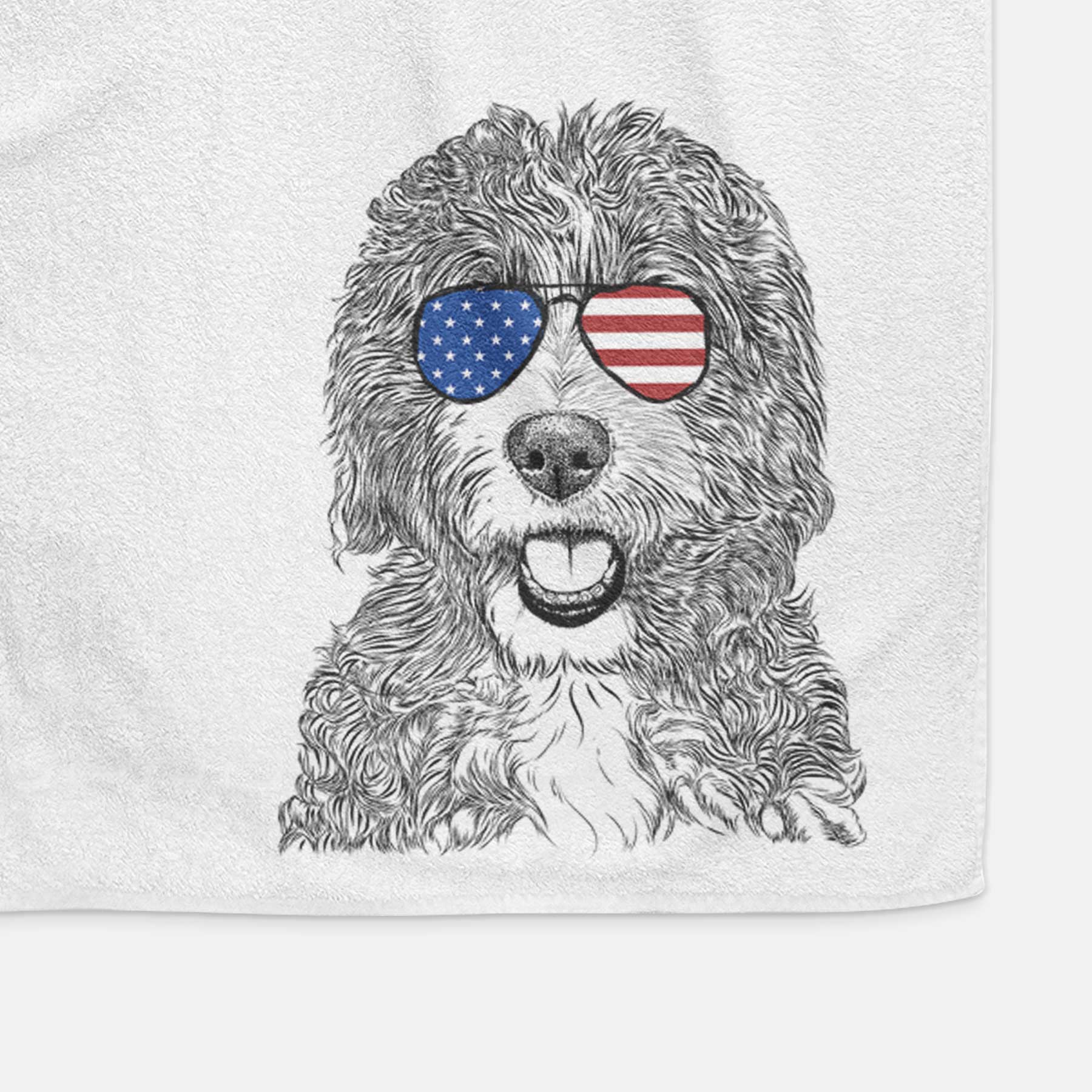 Bash the Bernedoodle Decorative Hand Towel