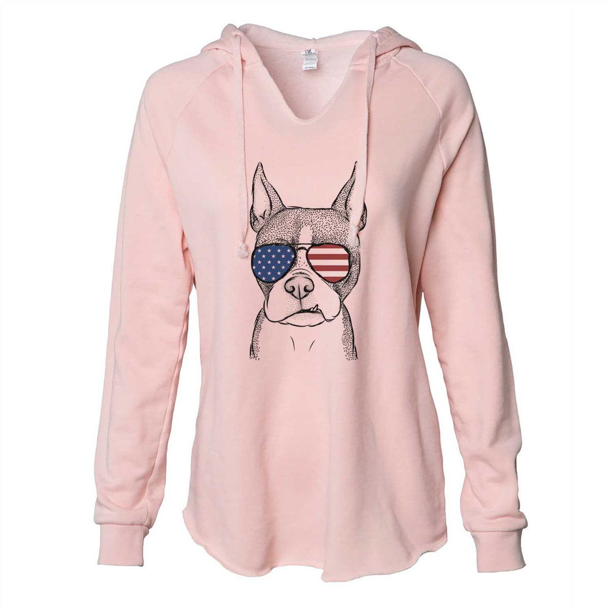 USA Bean the Boston Terrier - Cali Wave Hooded Sweatshirt