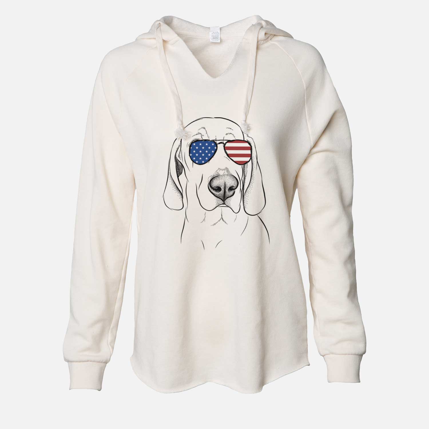 USA Beauregard the American Redbone Coonhound - Cali Wave Hooded Sweatshirt