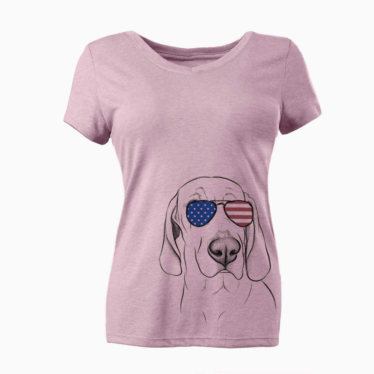 USA Beauregard the American Redbone Coonhound - Women's Perfect V-neck Shirt