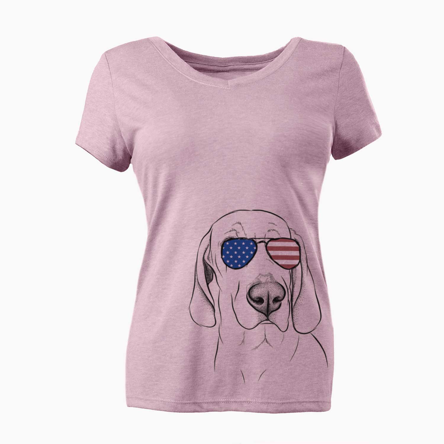 USA Beauregard the American Redbone Coonhound - Women's Perfect V-neck Shirt