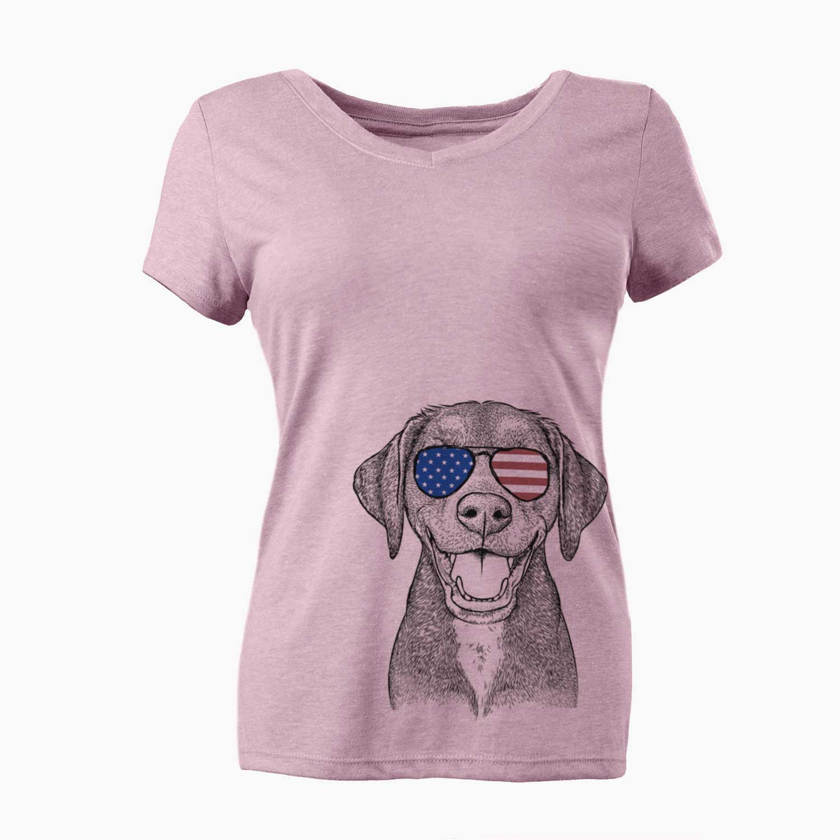 USA Beaver the Hound Mix - Women's Perfect V-neck Shirt