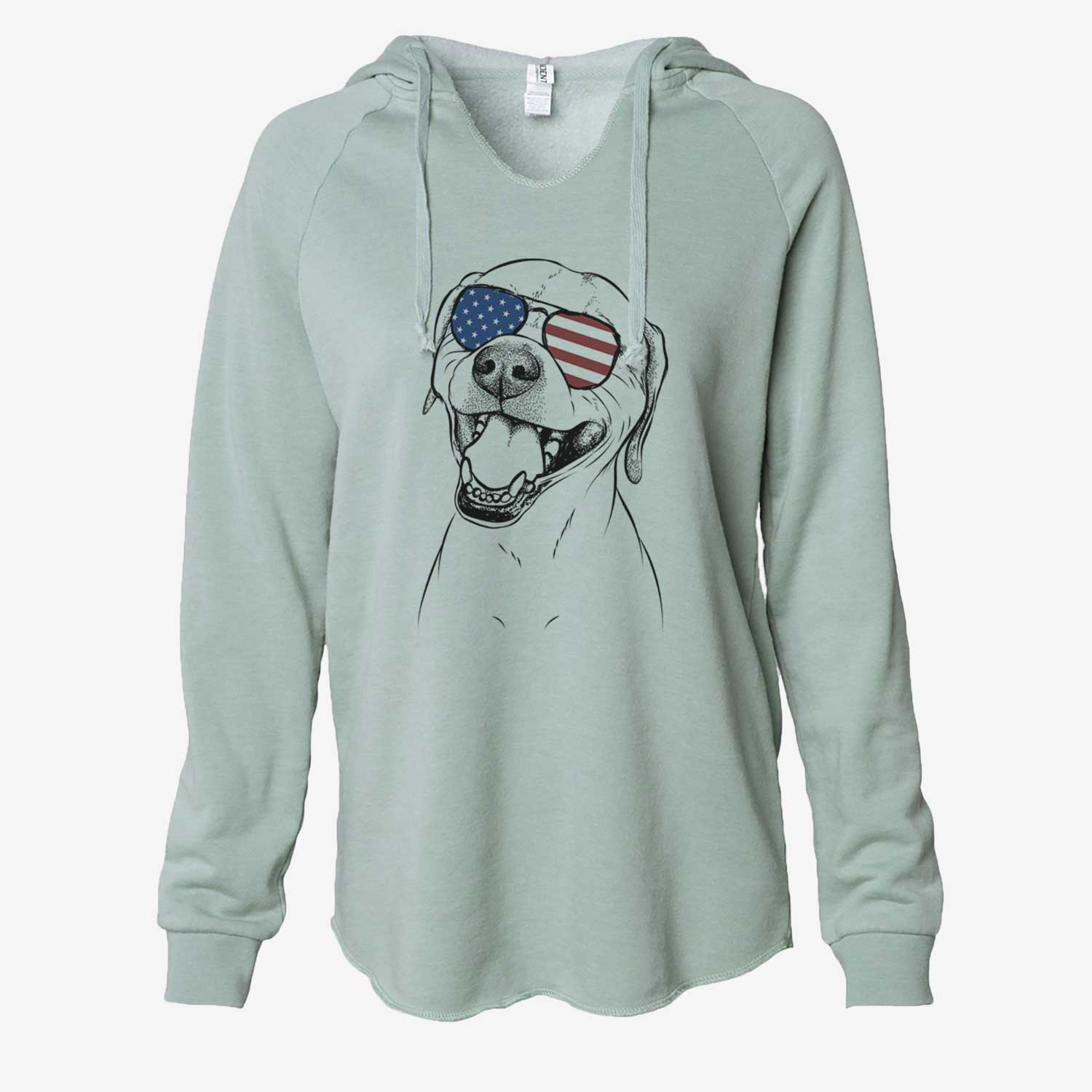 USA Beemer the Boxer Pitbull Terrier Mix - Cali Wave Hooded Sweatshirt