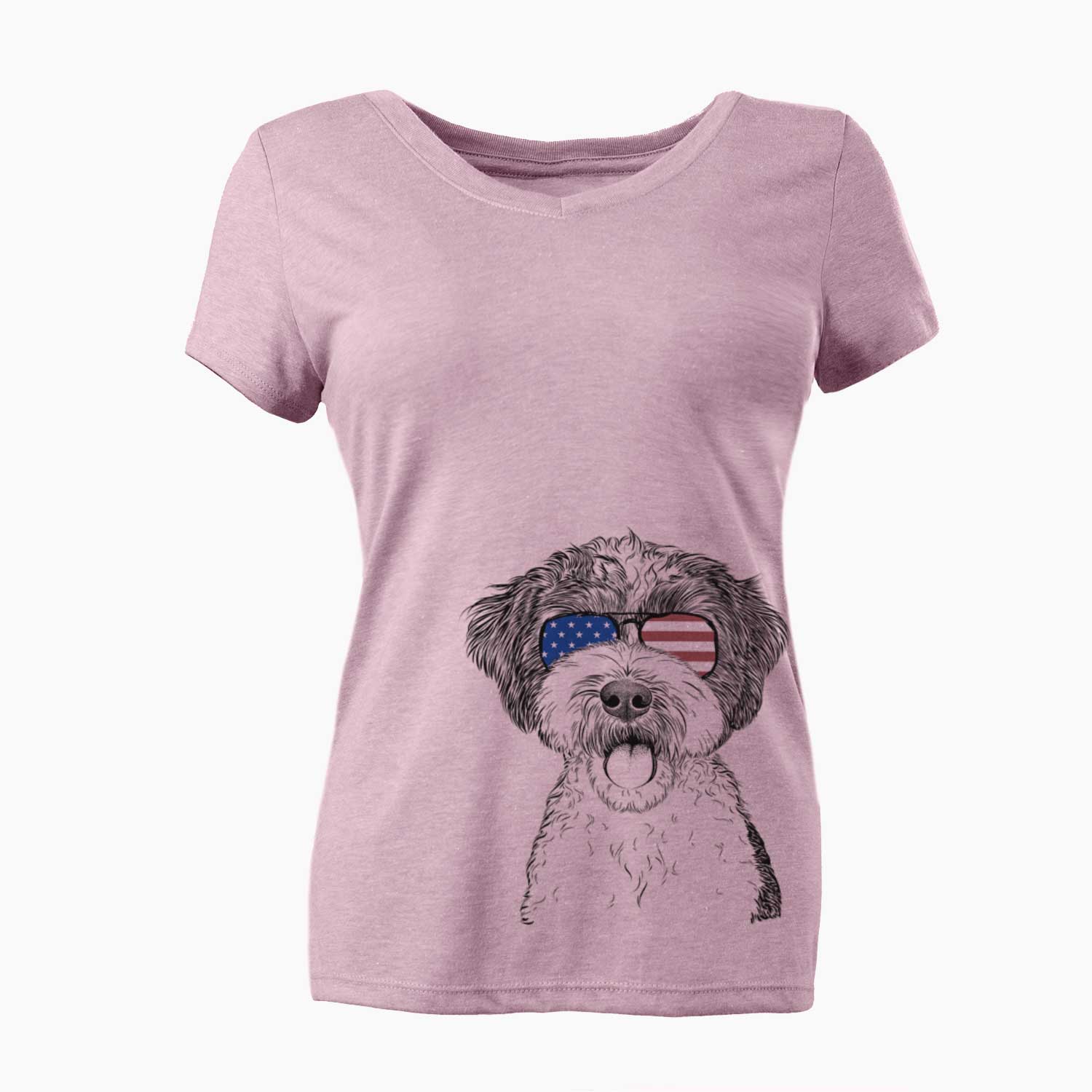 USA Bella the Cockapoo - Women's Perfect V-neck Shirt