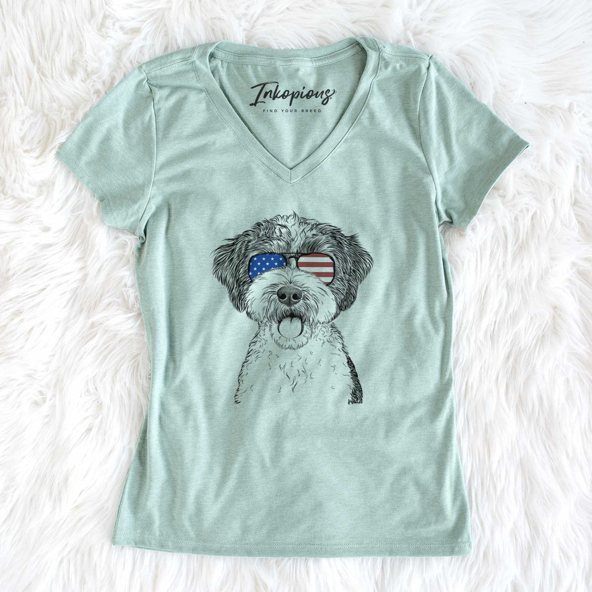 USA Bella the Cockapoo - Women's Perfect V-neck Shirt