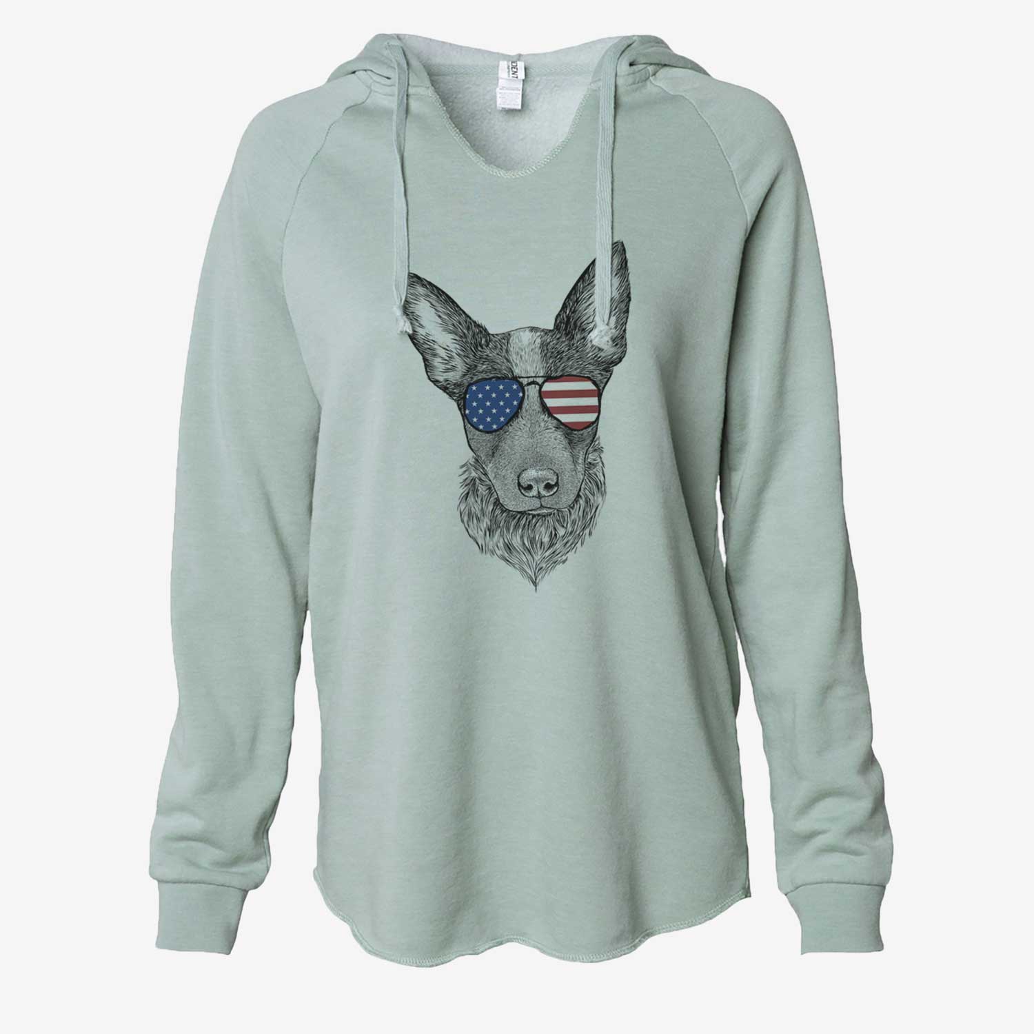 USA Bella the Blue Heeler Puppy - Cali Wave Hooded Sweatshirt