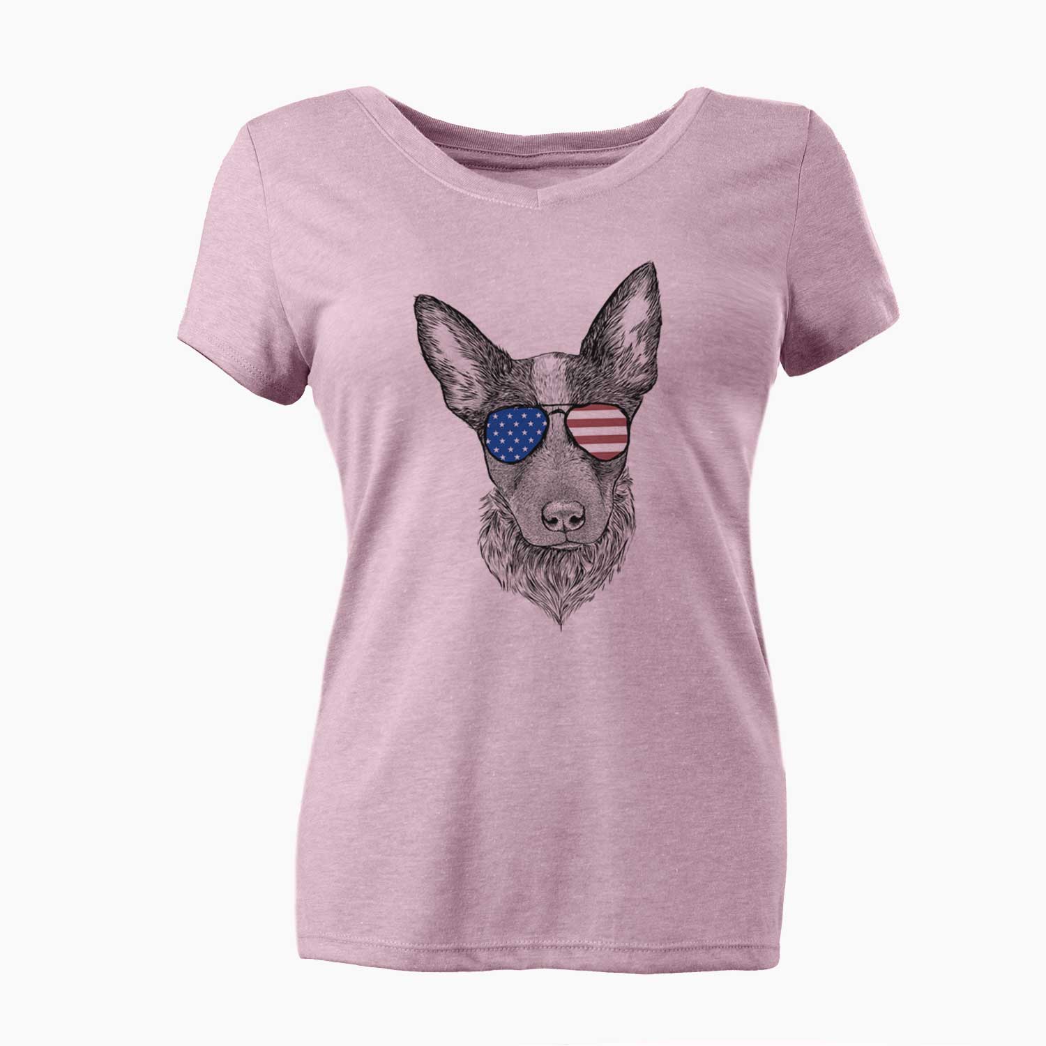 USA Bella the Blue Heeler Puppy - Women's Perfect V-neck Shirt