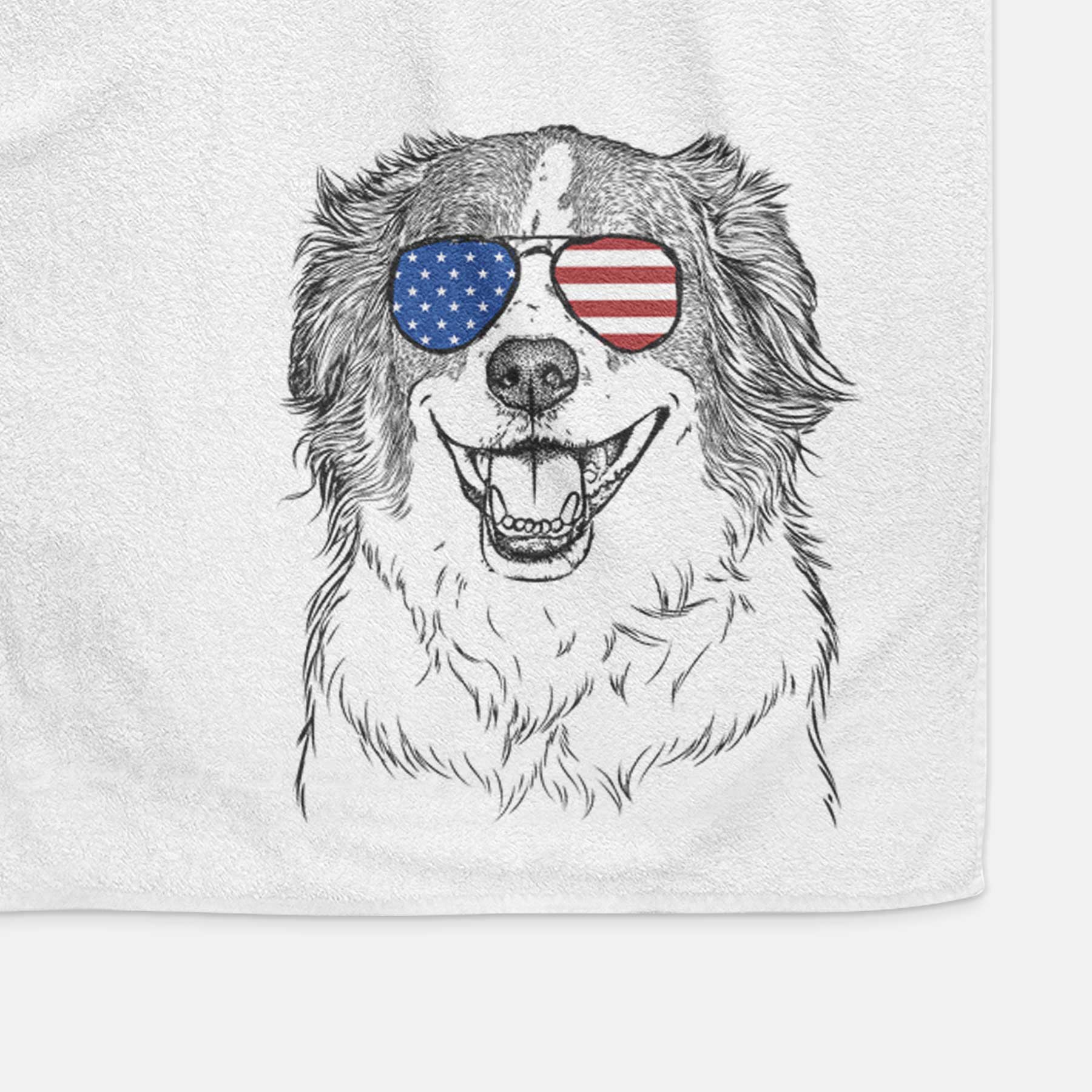 Belle the Australian Shepherd Mix Decorative Hand Towel