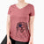 USA Belle the Australian Shepherd Mix - Women's Perfect V-neck Shirt