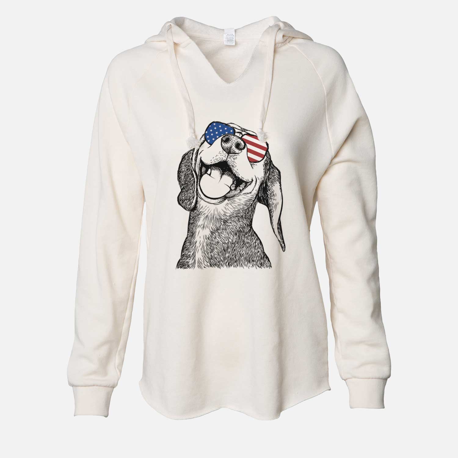 USA Belle the Hound Mix - Cali Wave Hooded Sweatshirt