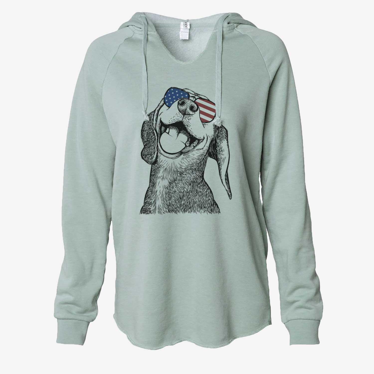 USA Belle the Hound Mix - Cali Wave Hooded Sweatshirt