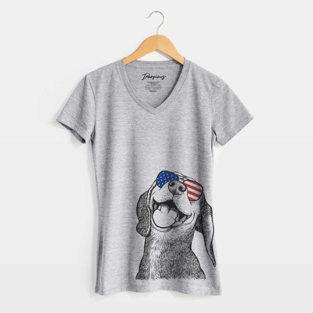 USA Belle the Hound Mix - Women's Perfect V-neck Shirt