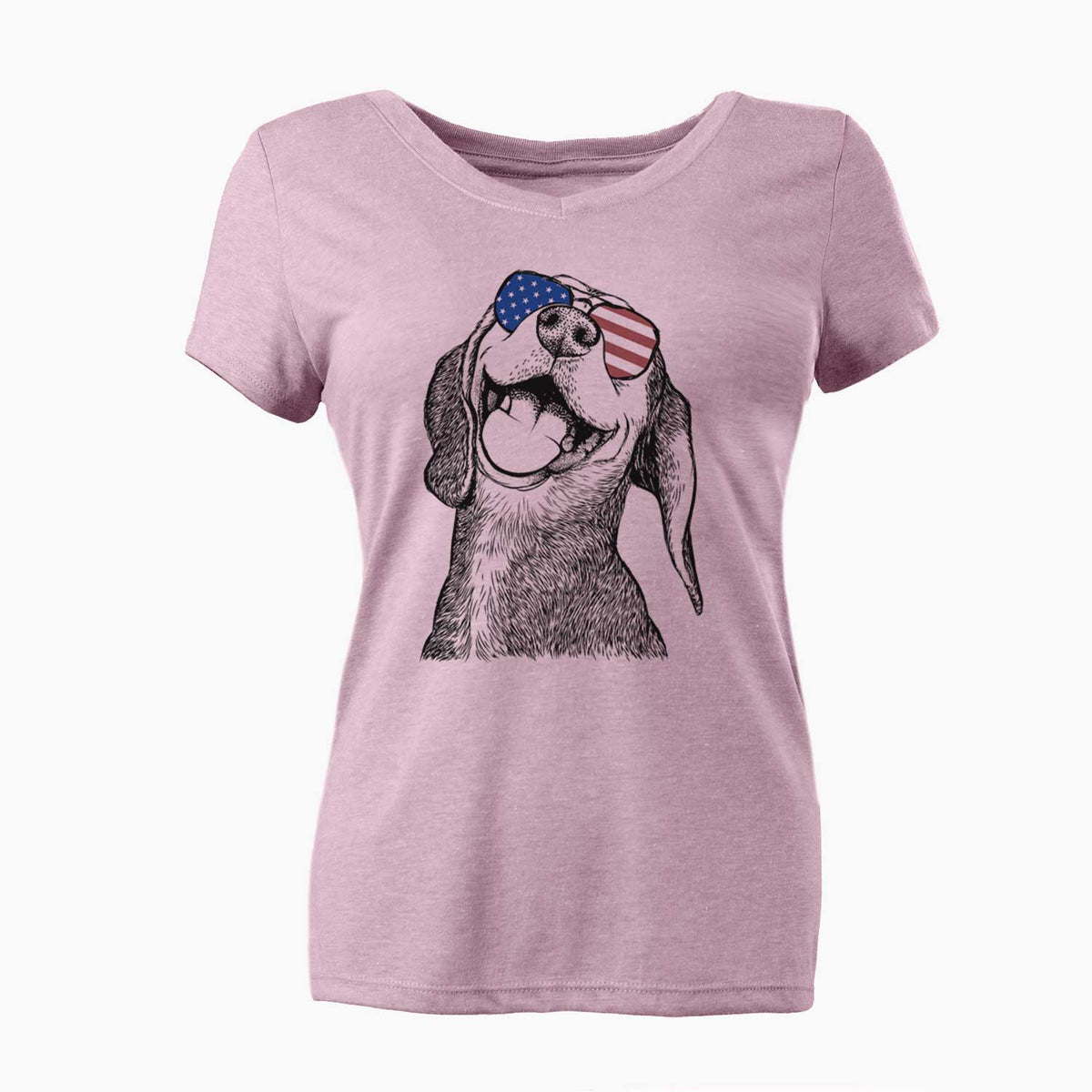 USA Belle the Hound Mix - Women's Perfect V-neck Shirt