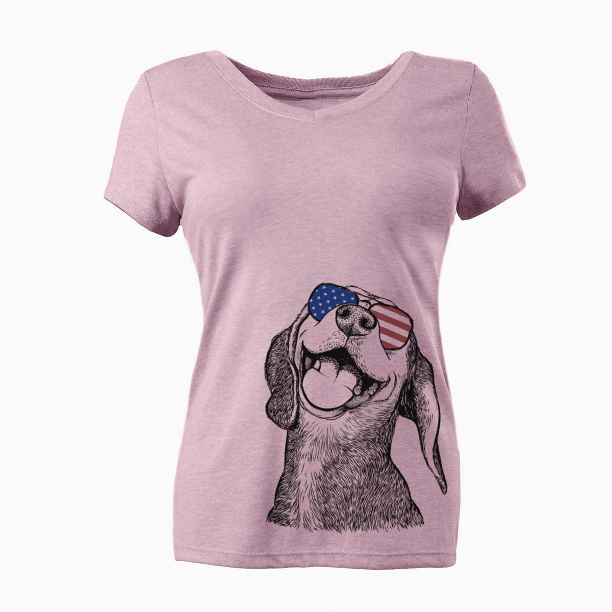 USA Belle the Hound Mix - Women's Perfect V-neck Shirt