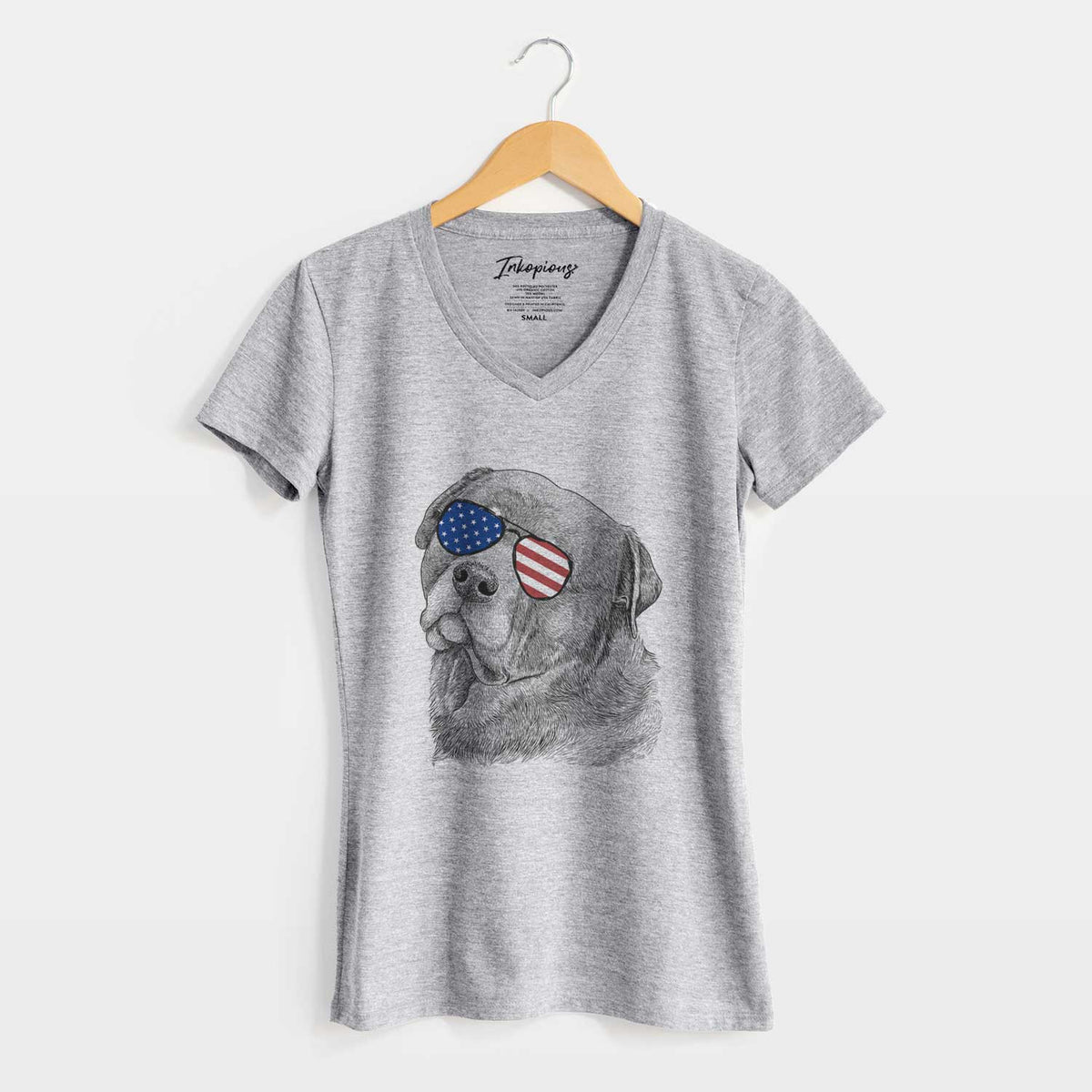 USA Bender the Rottweiler - Women&#39;s Perfect V-neck Shirt