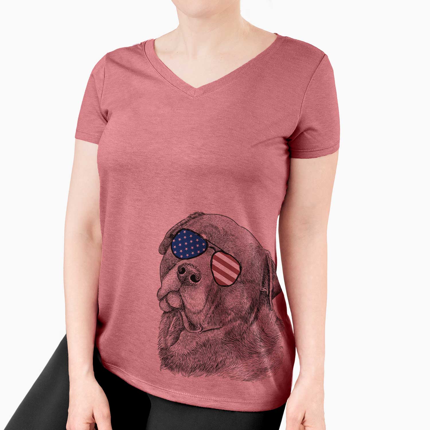 USA Bender the Rottweiler - Women's Perfect V-neck Shirt