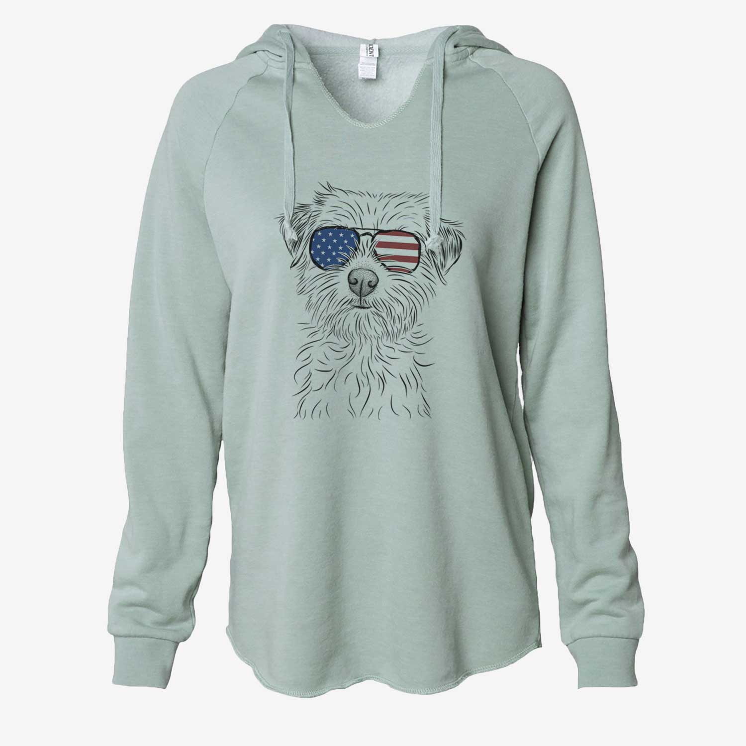 USA Benjamin the Border Terrier - Cali Wave Hooded Sweatshirt