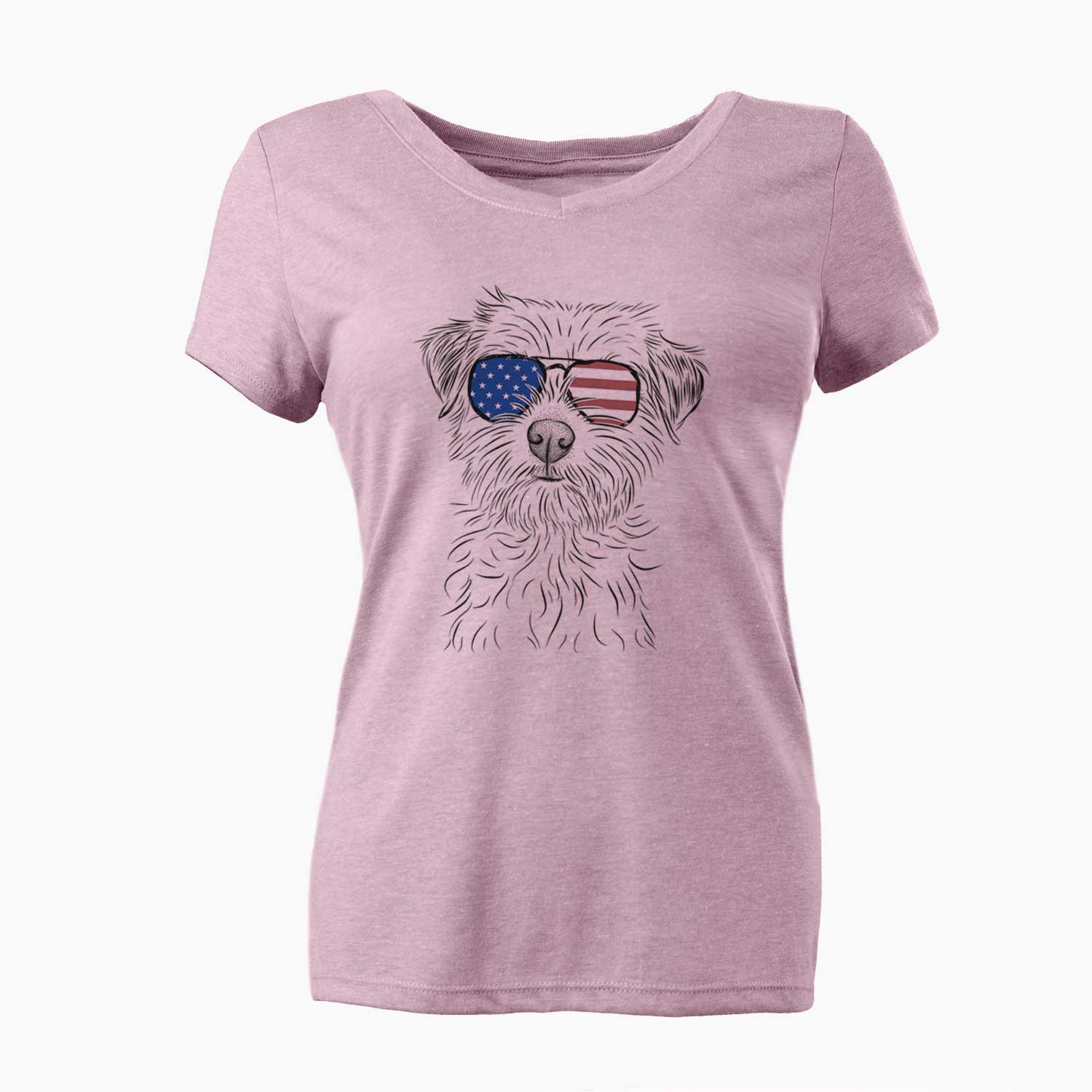 USA Benjamin the Border Terrier - Women's Perfect V-neck Shirt