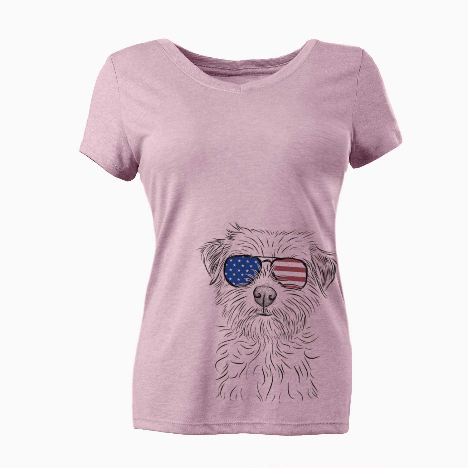 USA Benjamin the Border Terrier - Women's Perfect V-neck Shirt