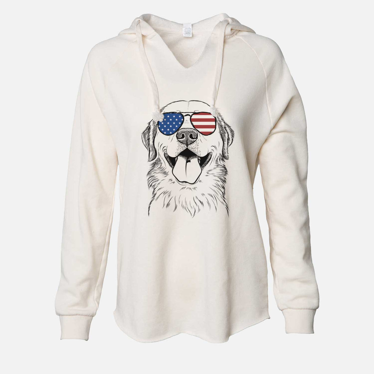 USA Bennett the Golden Retriever - Cali Wave Hooded Sweatshirt