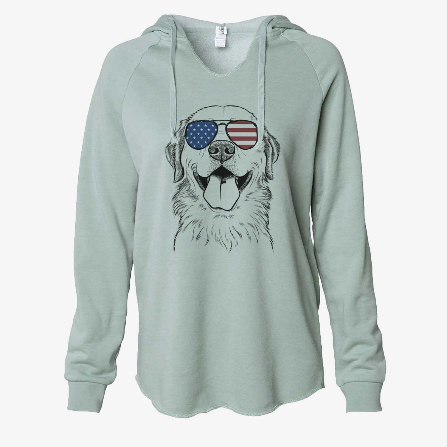 USA Bennett the Golden Retriever - Cali Wave Hooded Sweatshirt