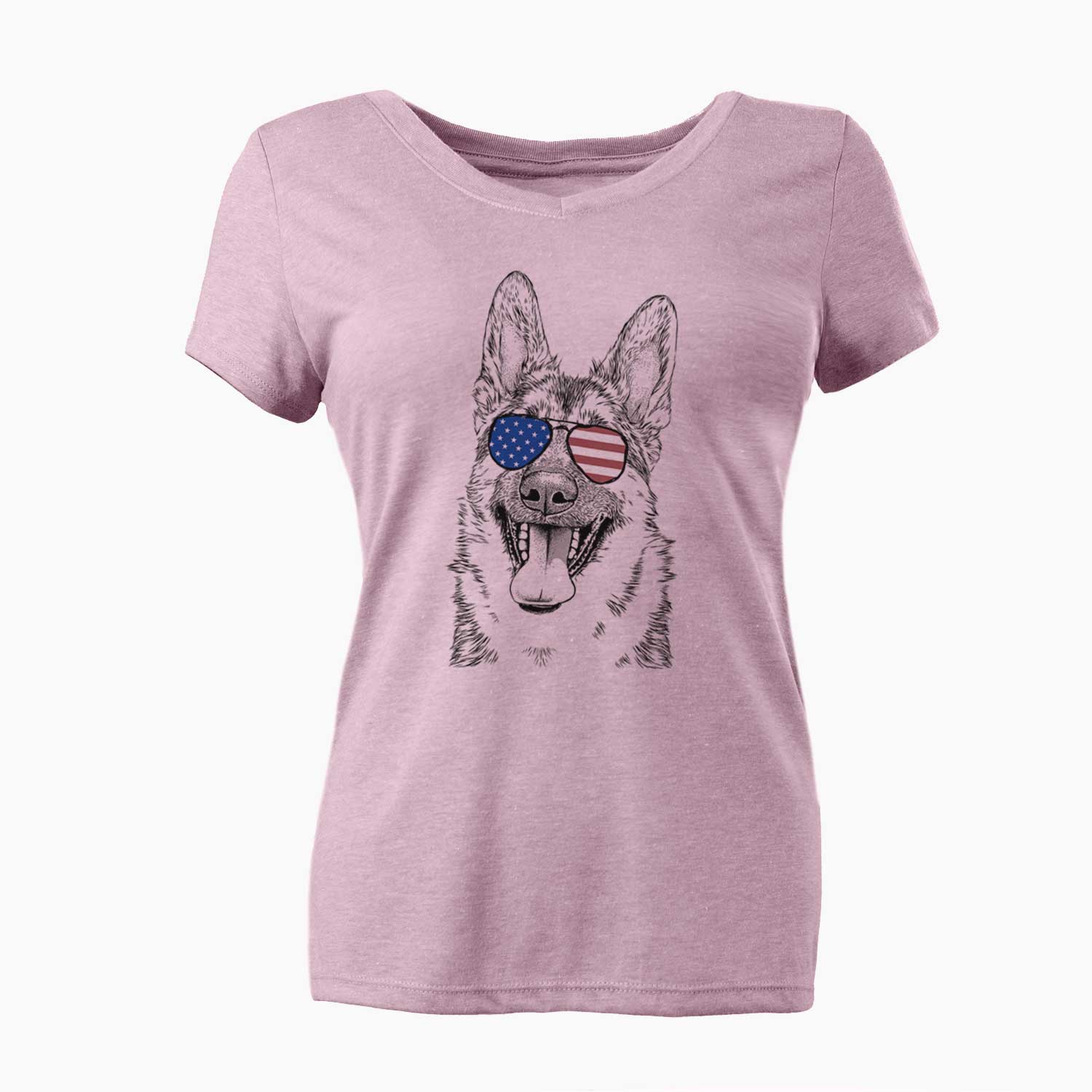 USA Benson the German Shepherd - Women's Perfect V-neck Shirt