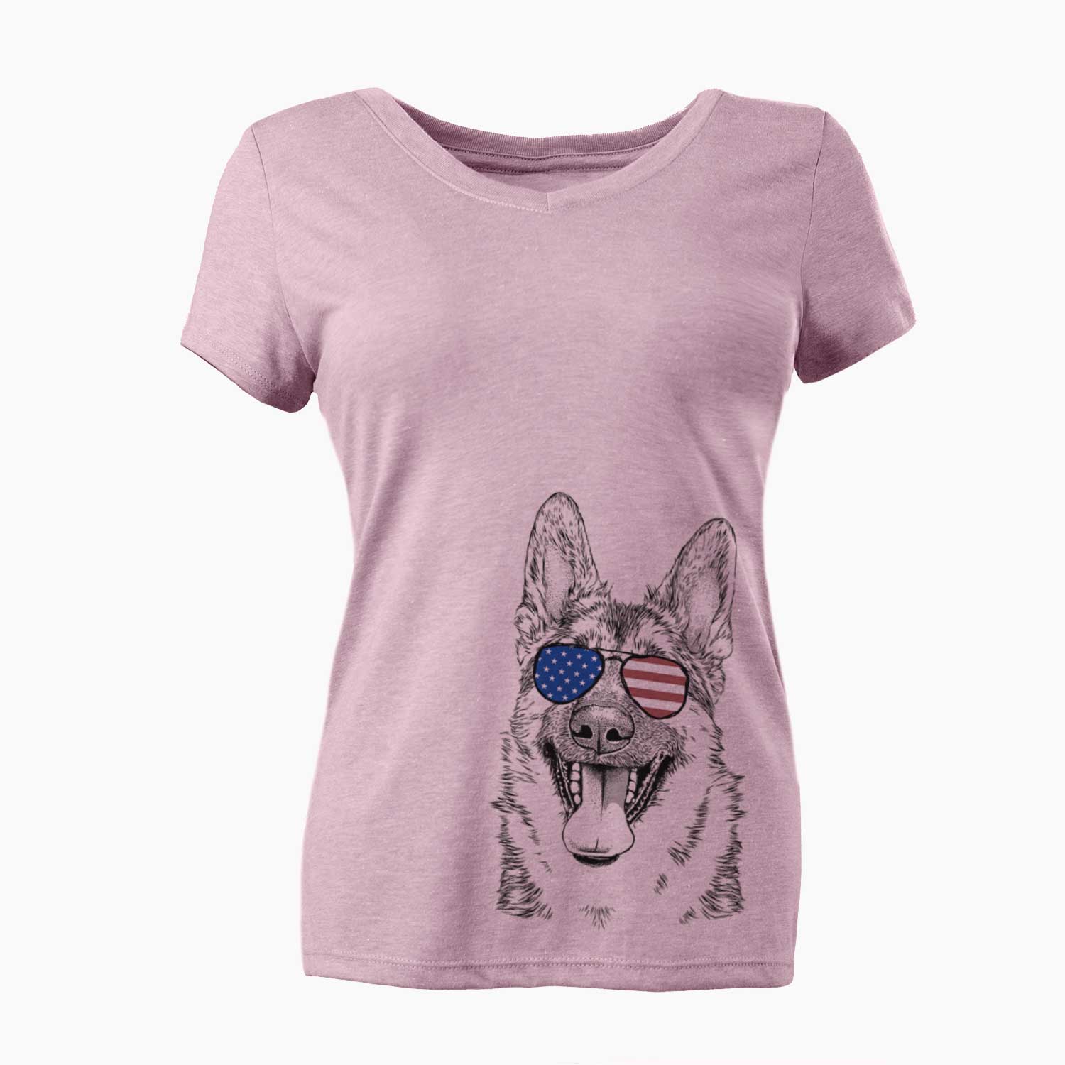 USA Benson the German Shepherd - Women's Perfect V-neck Shirt