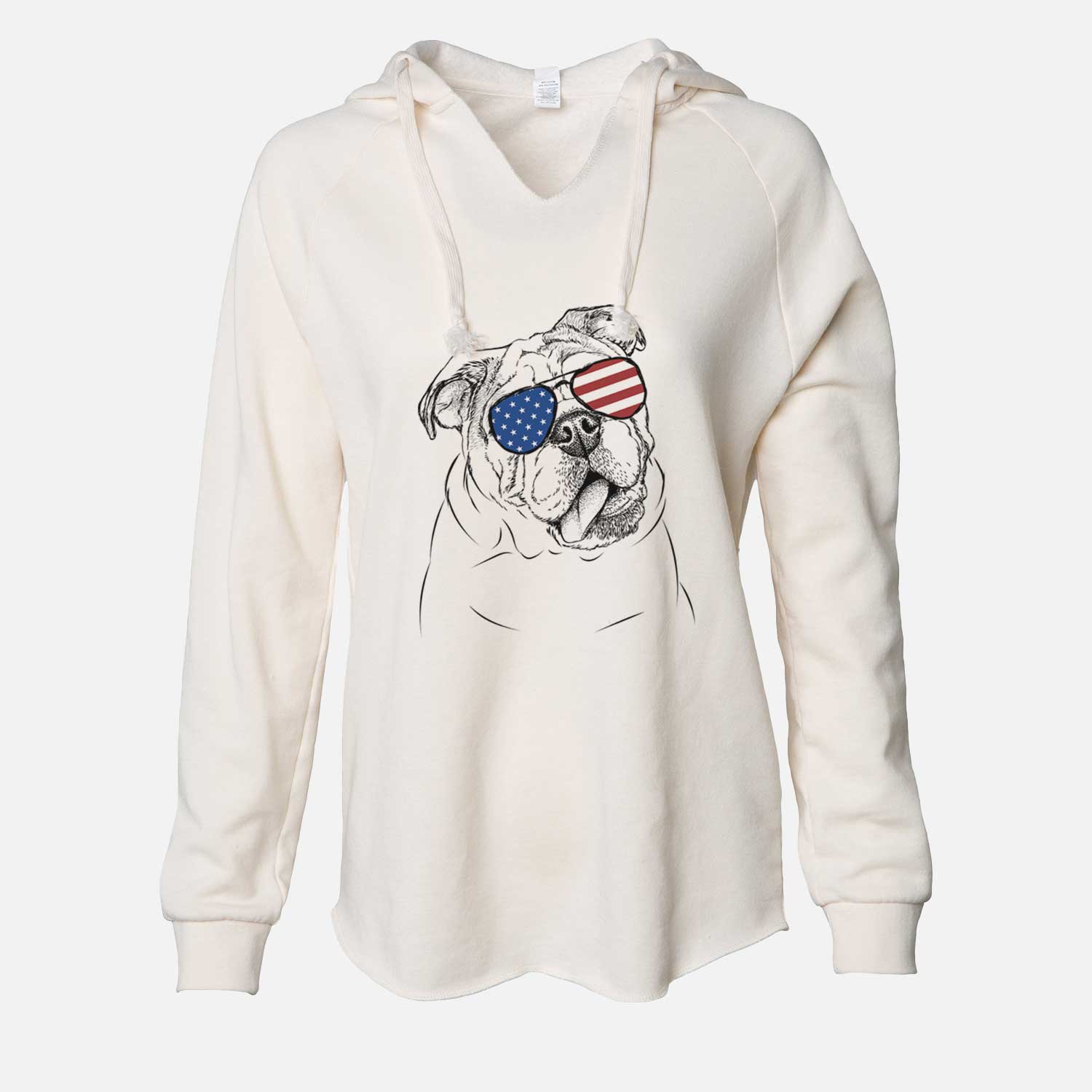 USA Benson the English Bulldog - Cali Wave Hooded Sweatshirt