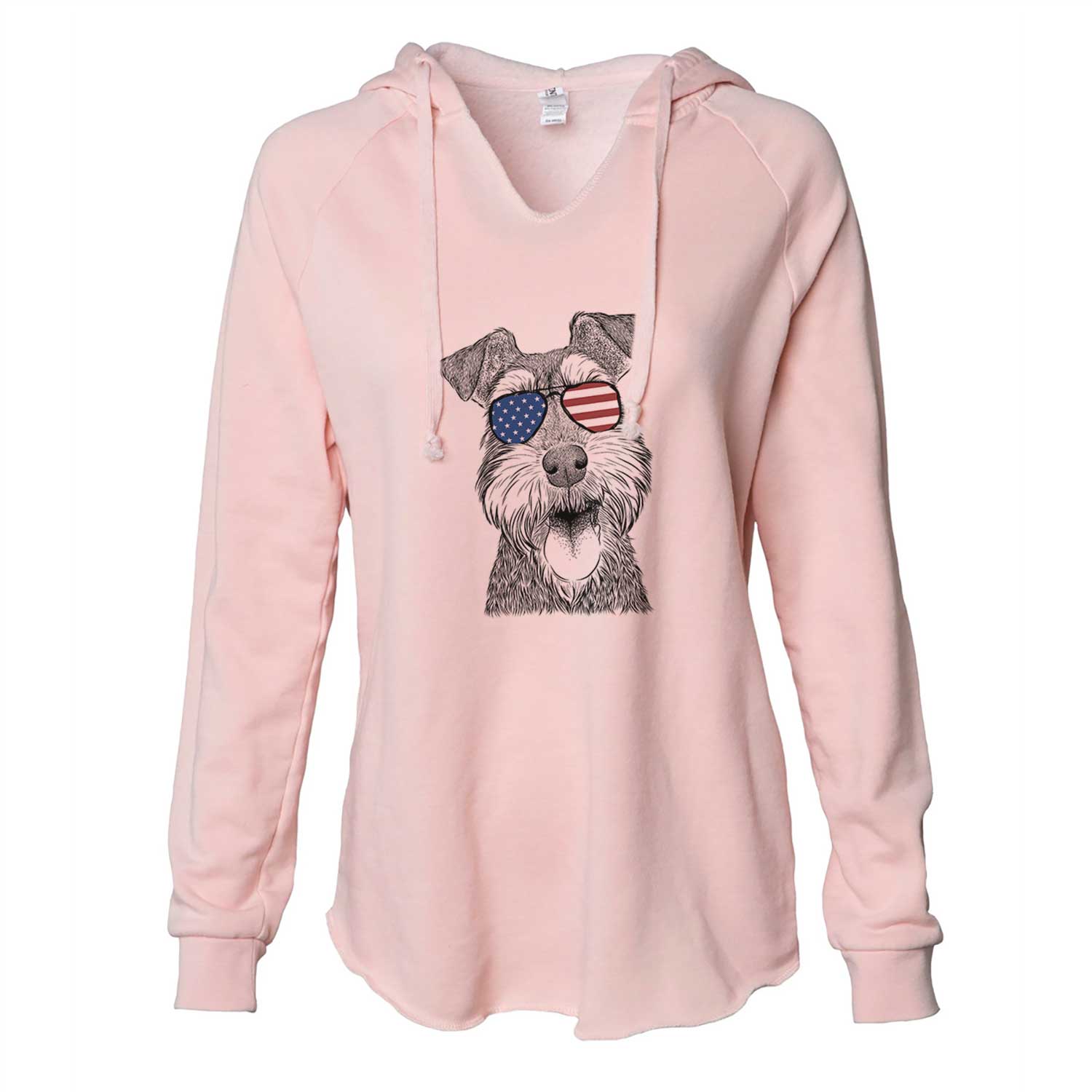 USA Bernadette the Mini Schnauzer - Cali Wave Hooded Sweatshirt