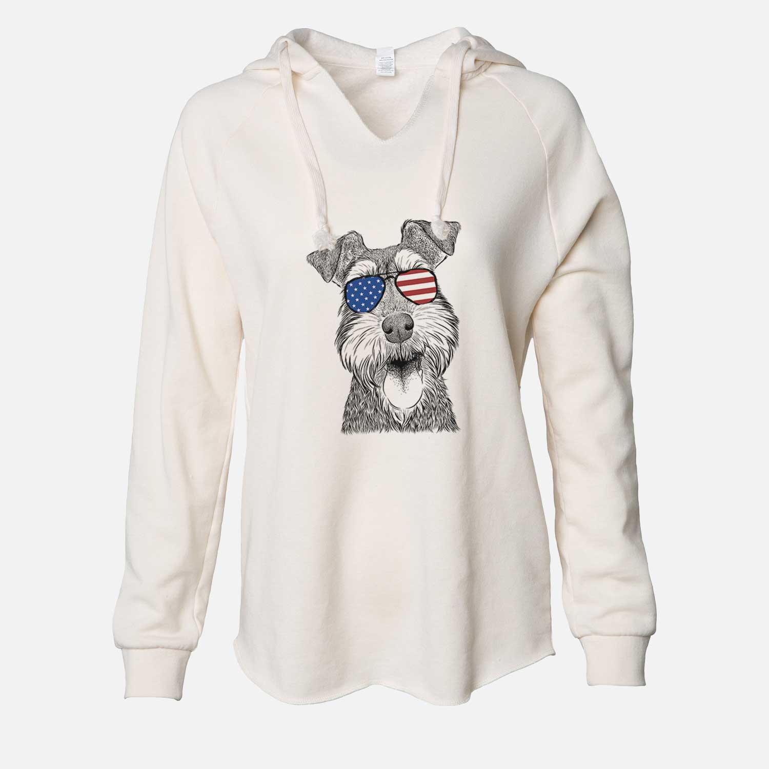 USA Bernadette the Mini Schnauzer - Cali Wave Hooded Sweatshirt