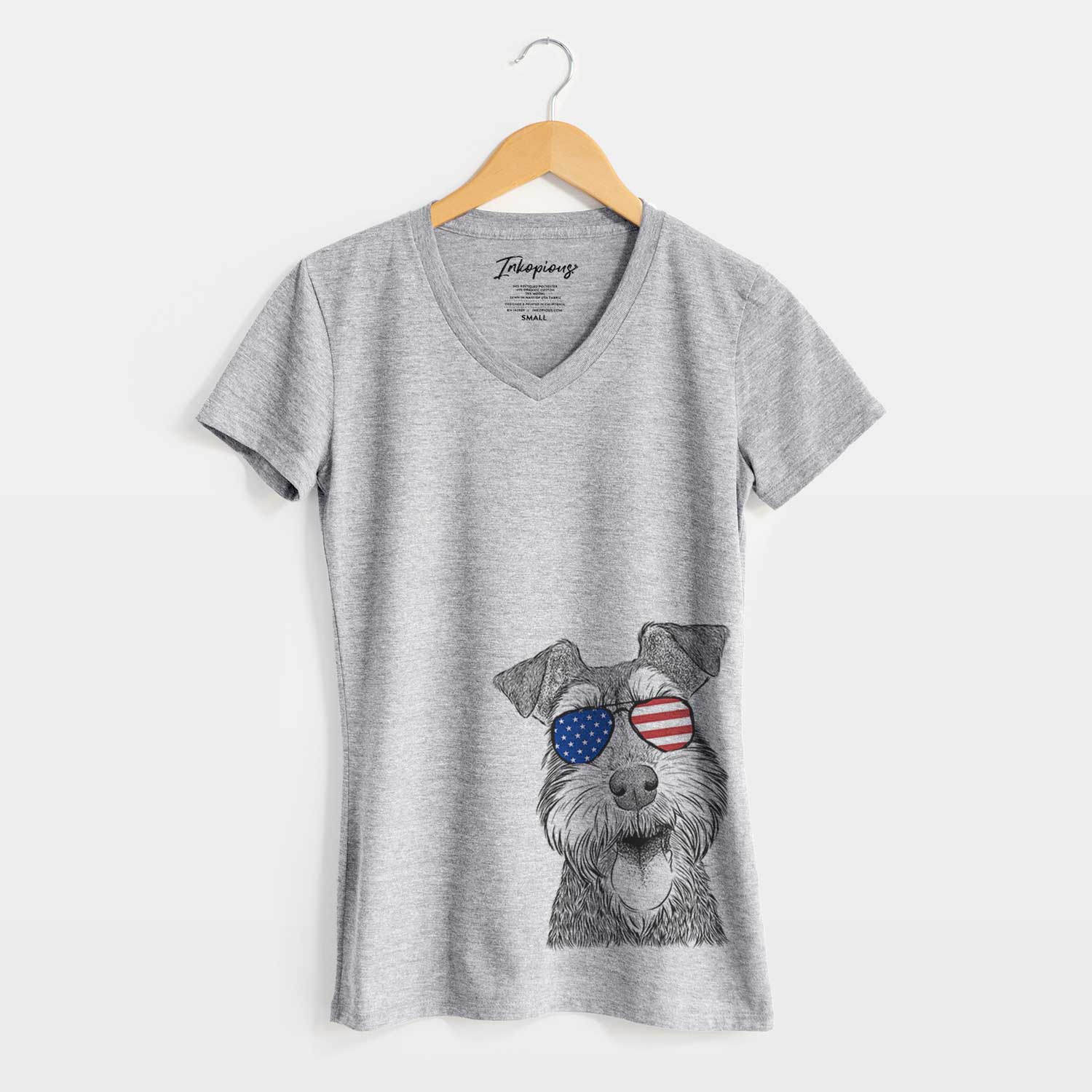 USA Bernadette the Mini Schnauzer - Women's Perfect V-neck Shirt