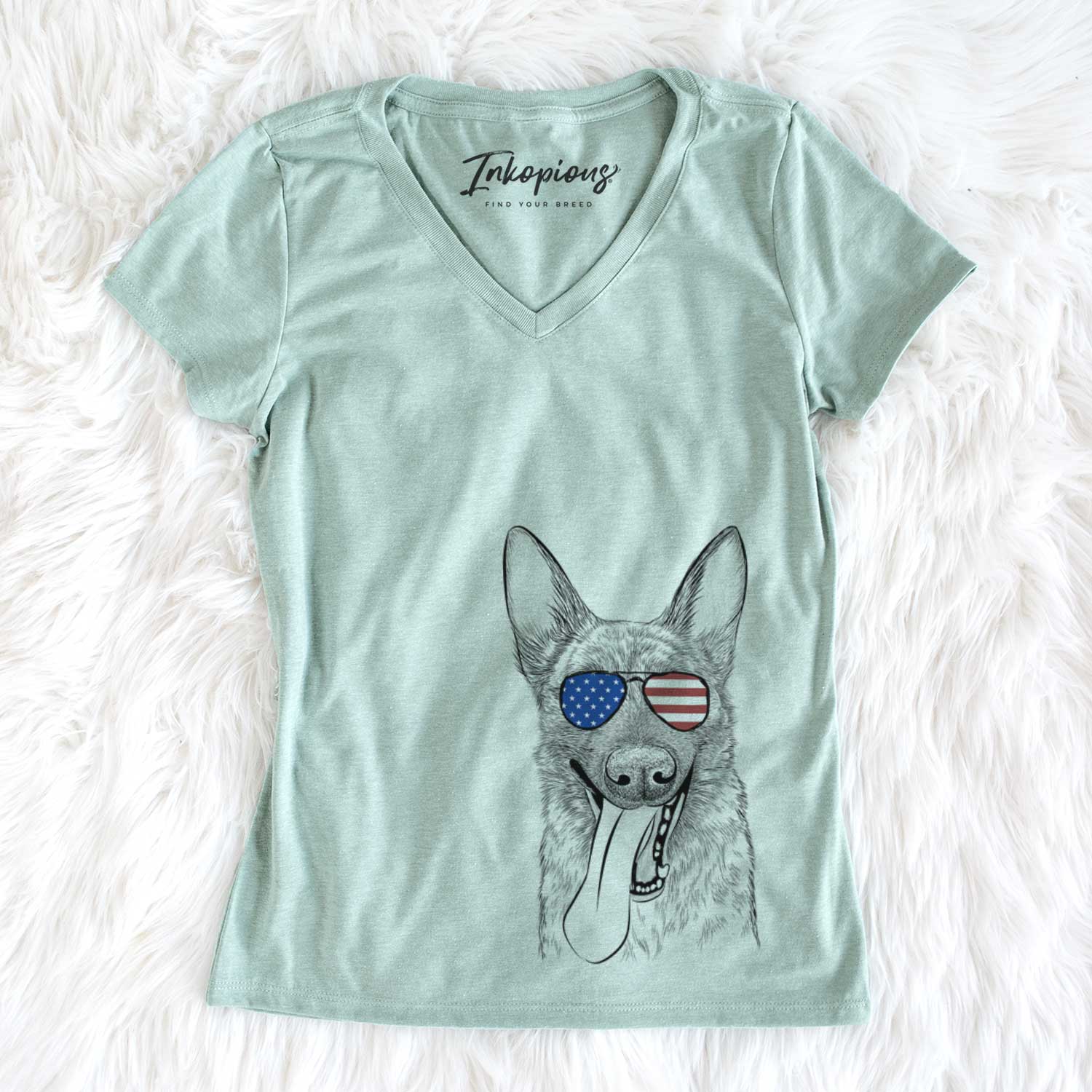 USA Bessa the Dutch Shepherd - Women's Perfect V-neck Shirt